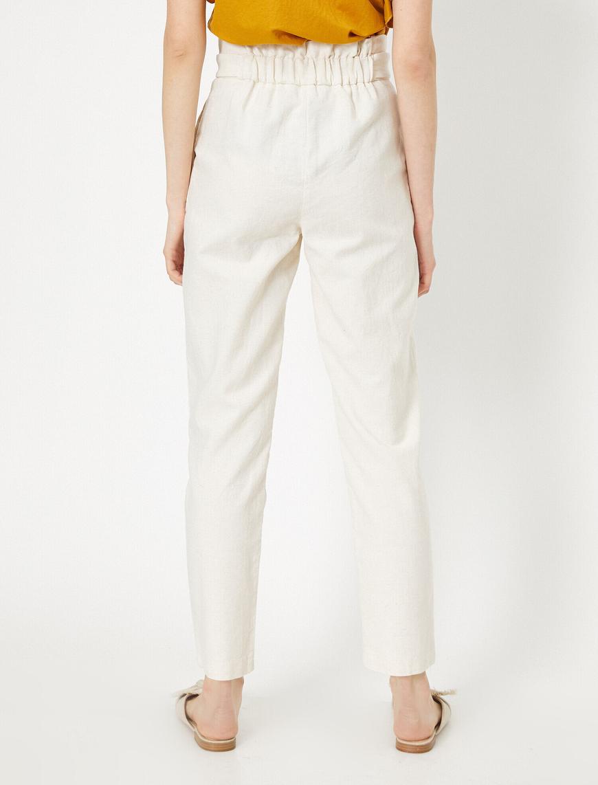   Keten Karışımlı Regular Fit Pantolon