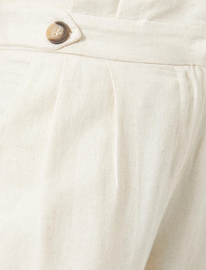   Keten Karışımlı Regular Fit Pantolon