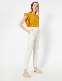 Keten Karışımlı Regular Fit Pantolon