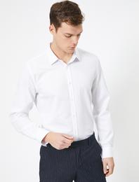 Klasik Yaka Uzun Kollu Slim Fit Smart Gömlek Non Iron