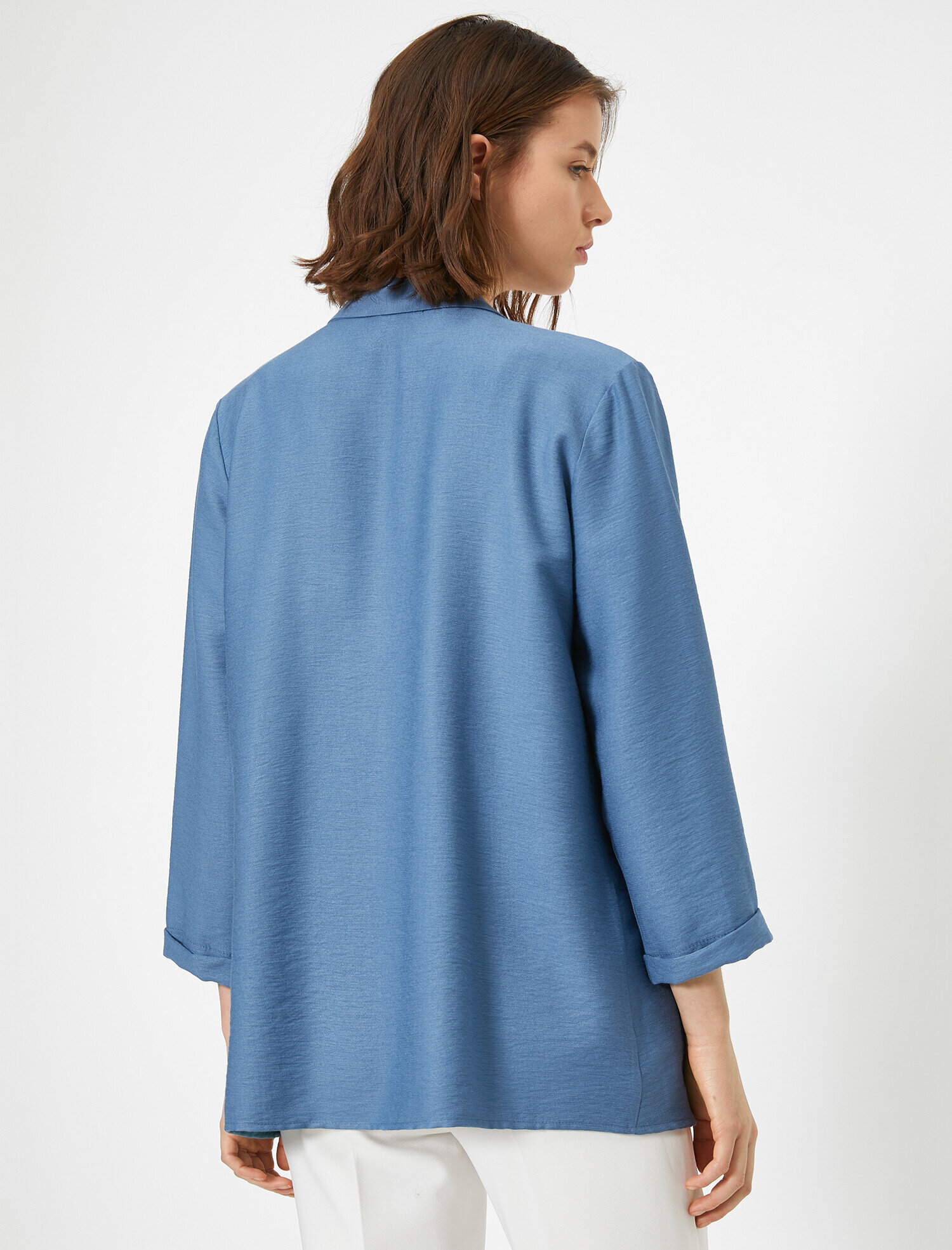   Rahat Kesim Kolu Katlamalı Kimono