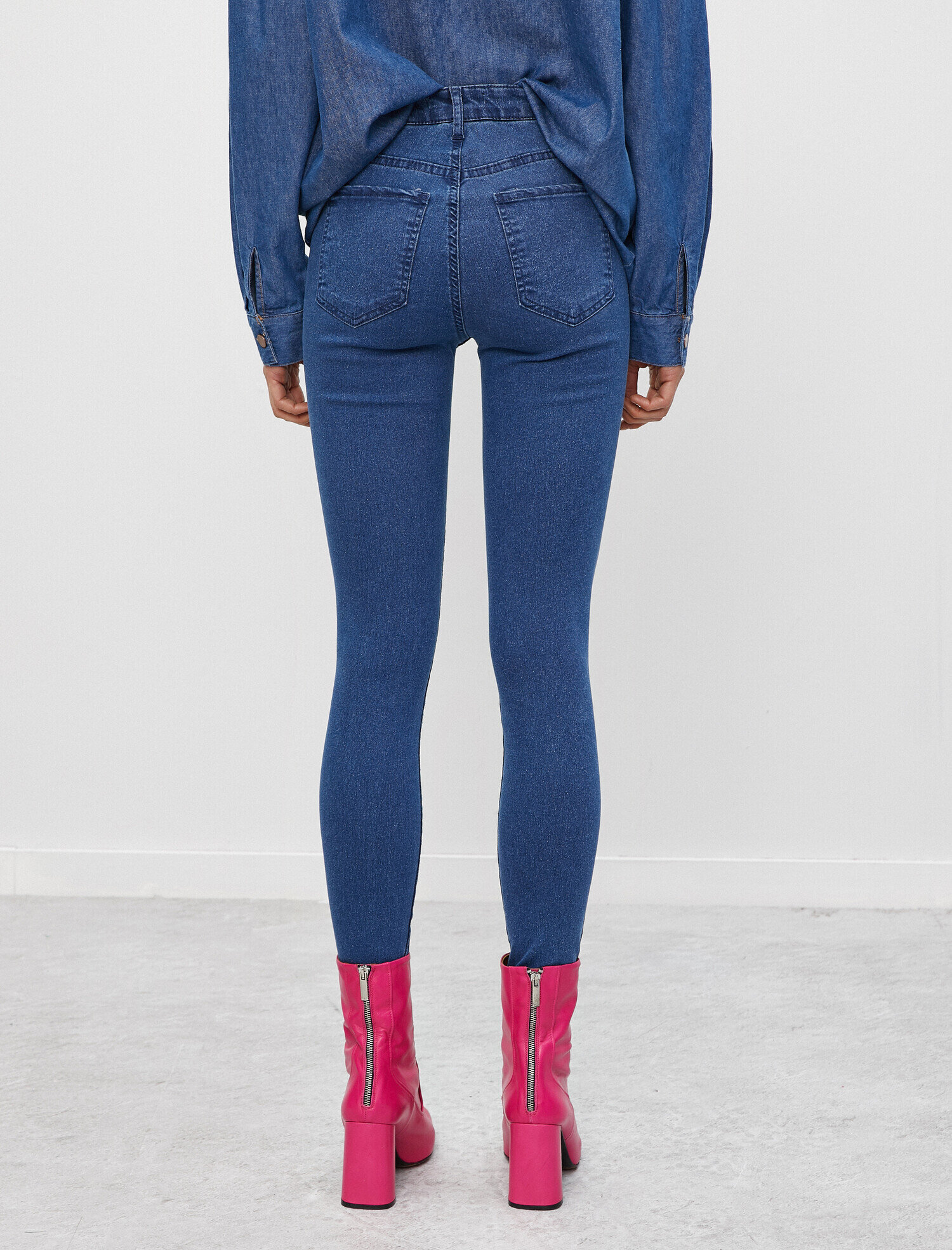   Dar Paça Kot Pantolon Dar Kesim Yüksek Bel - Carmen Jean