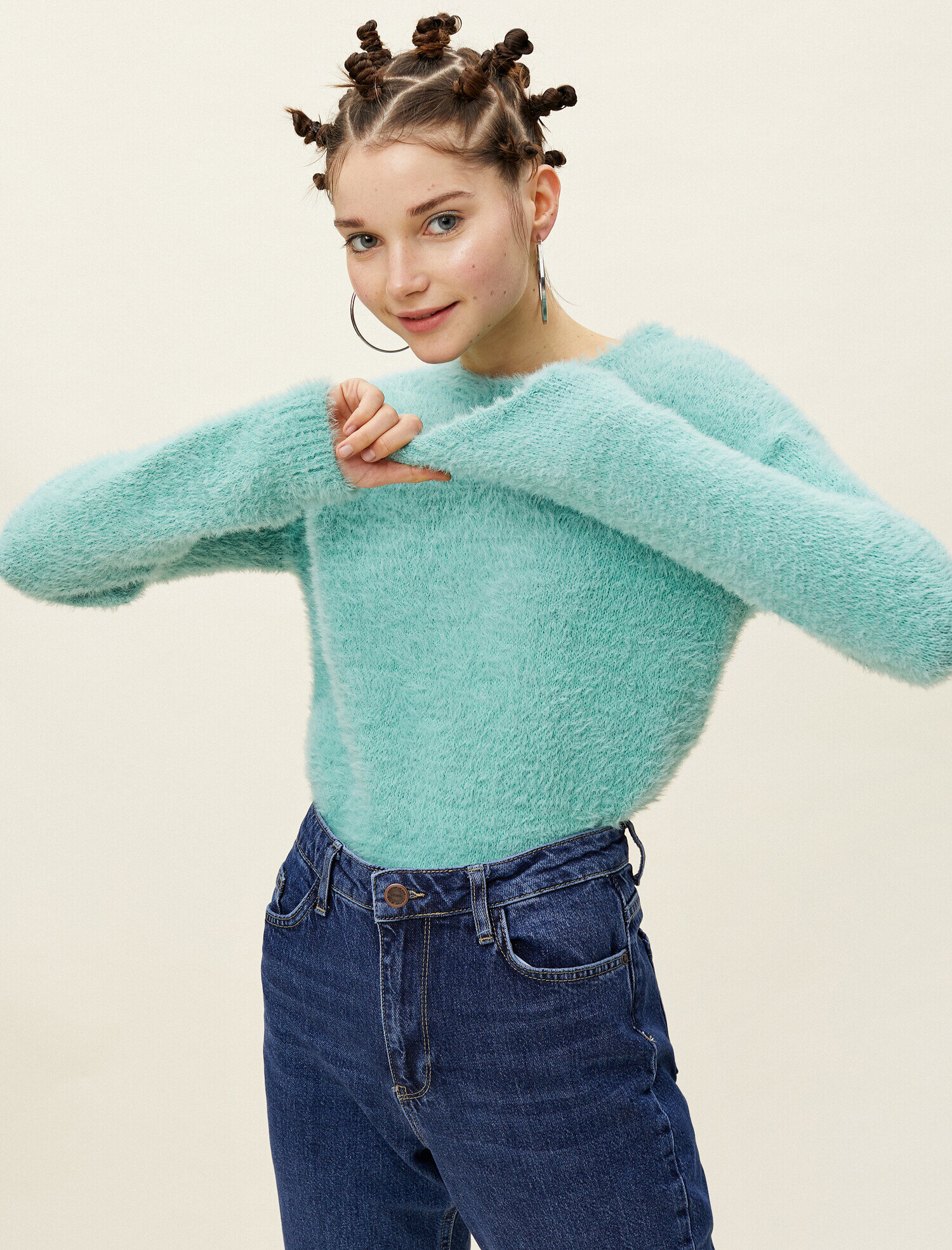   Bisiklet Yaka Uzun Kollu Triko Kazak