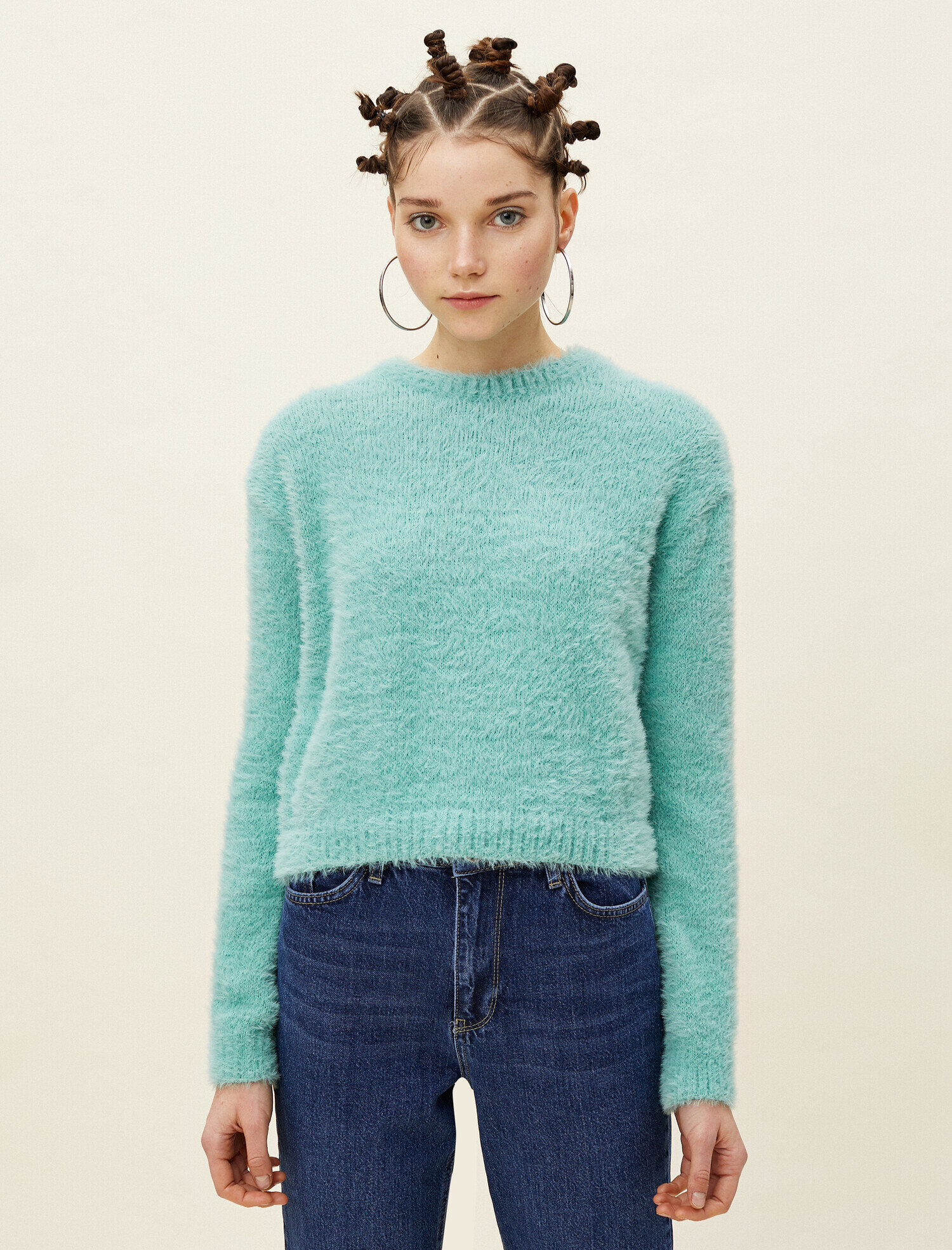   Bisiklet Yaka Uzun Kollu Triko Kazak