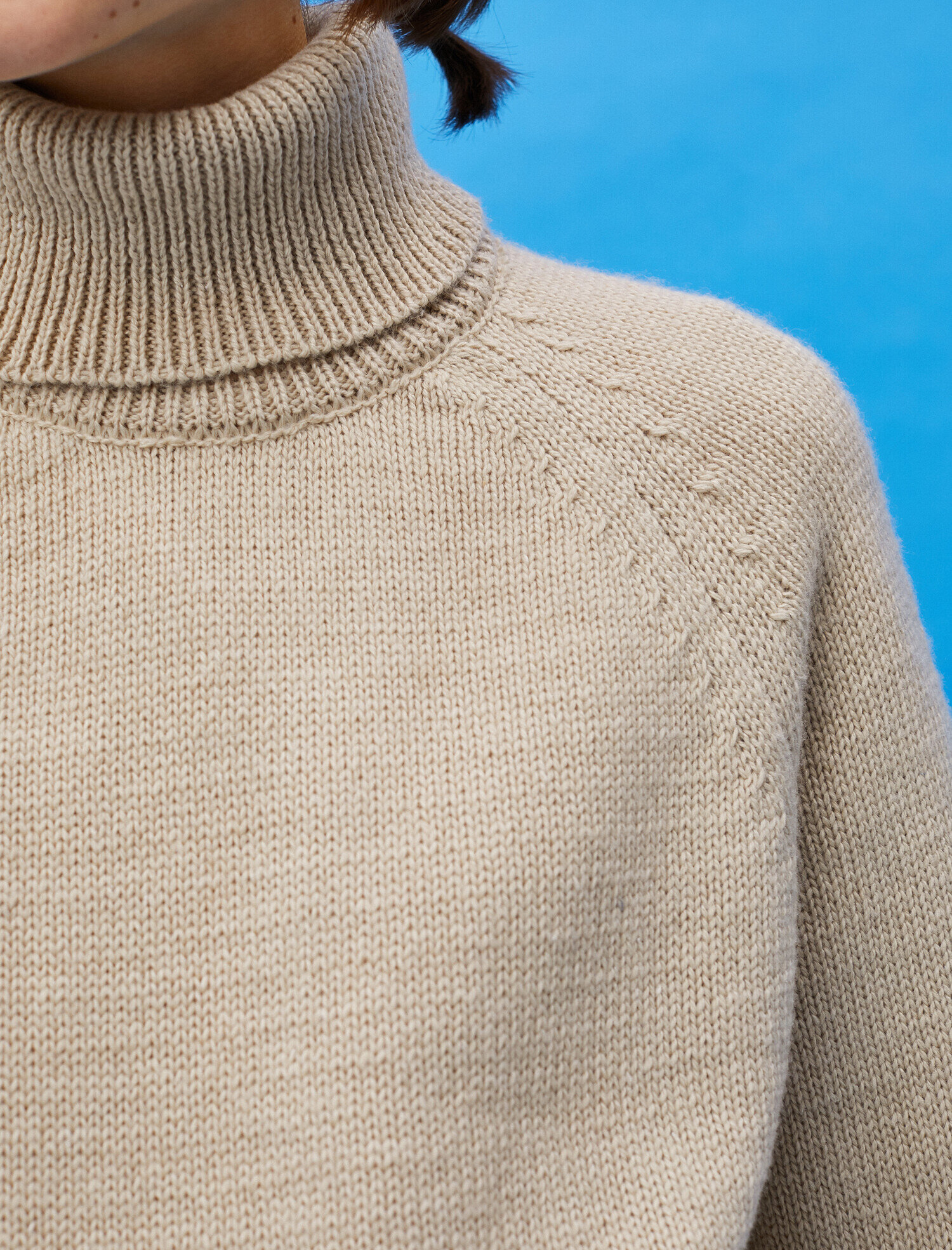   Balıkçı Yaka Oversize Triko Kazak