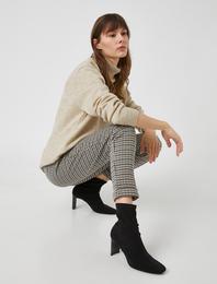 Kazayağı Desenli Pantolon