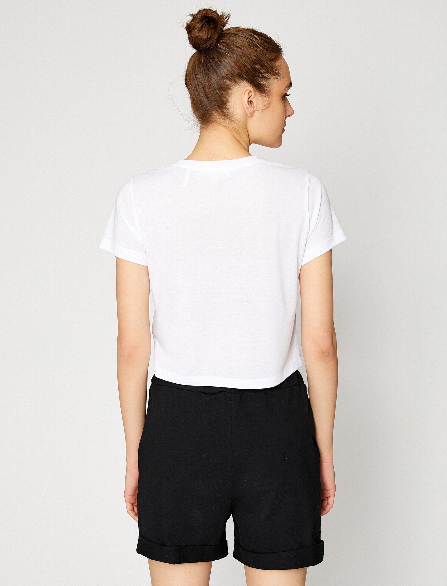   Sloganlı Tişört Bisiklet Yaka Kısa Kollu