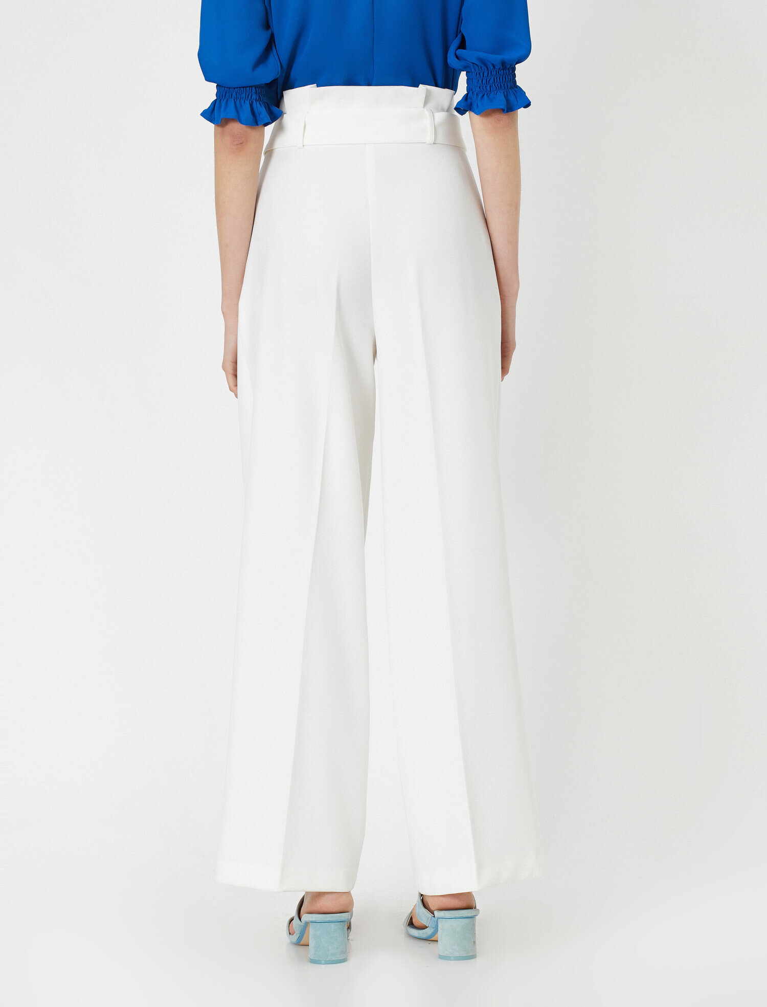   Yüksek Bel Cep Detaylı Kemer Detaylı Pantolon