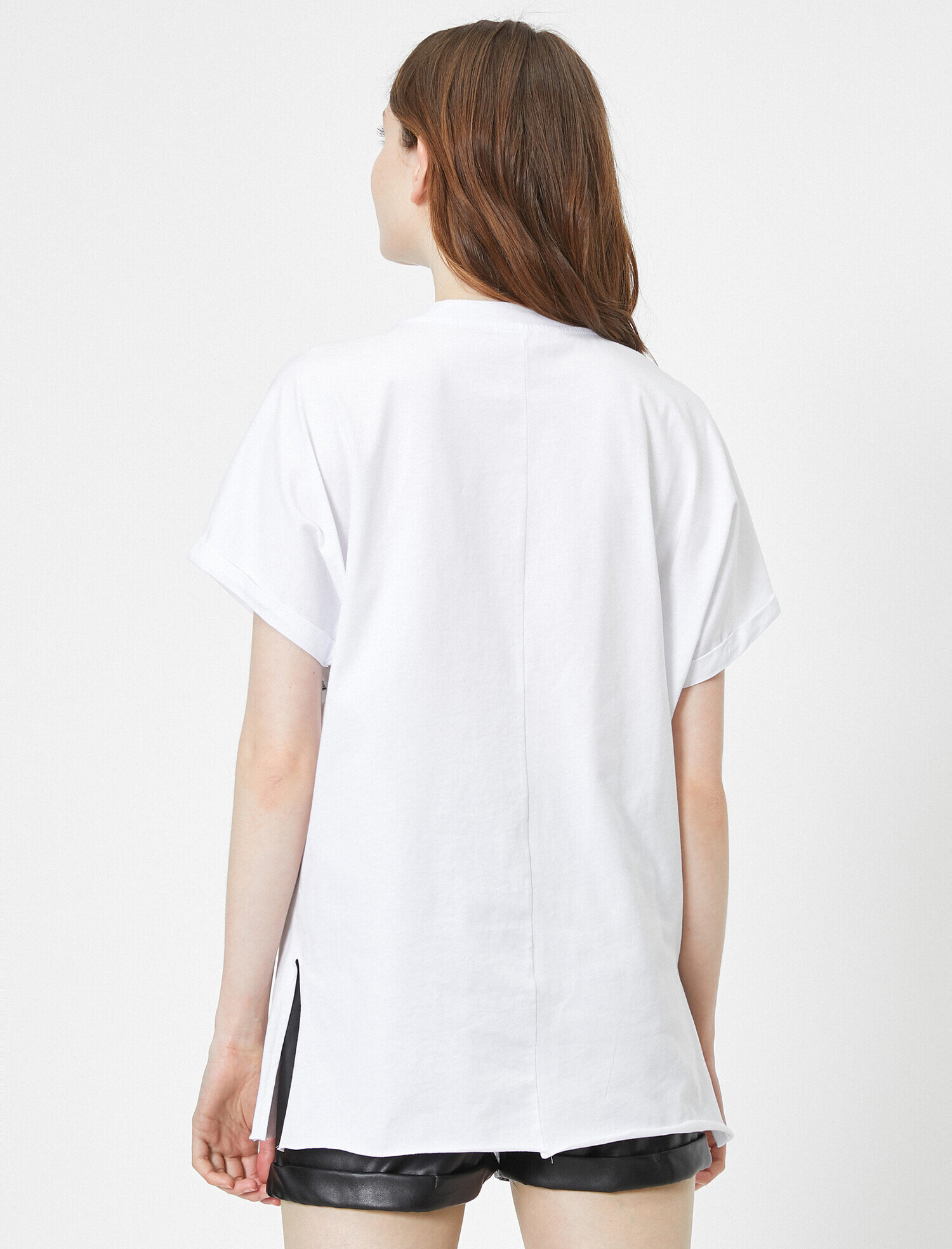   Panda Baskılı Yuvarlak Yaka Tişört