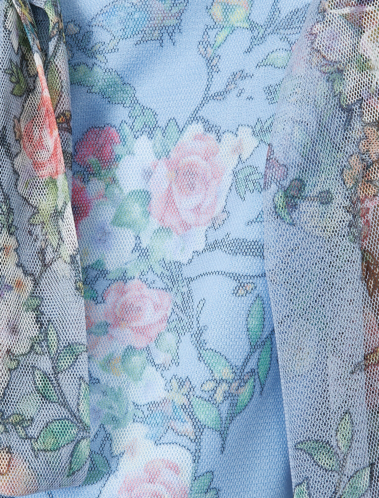   Çiçekli Yazlık Abiye Elbise Tül Bel Büzgülü Karpuz Kisa Kollu V Yaka Uzun