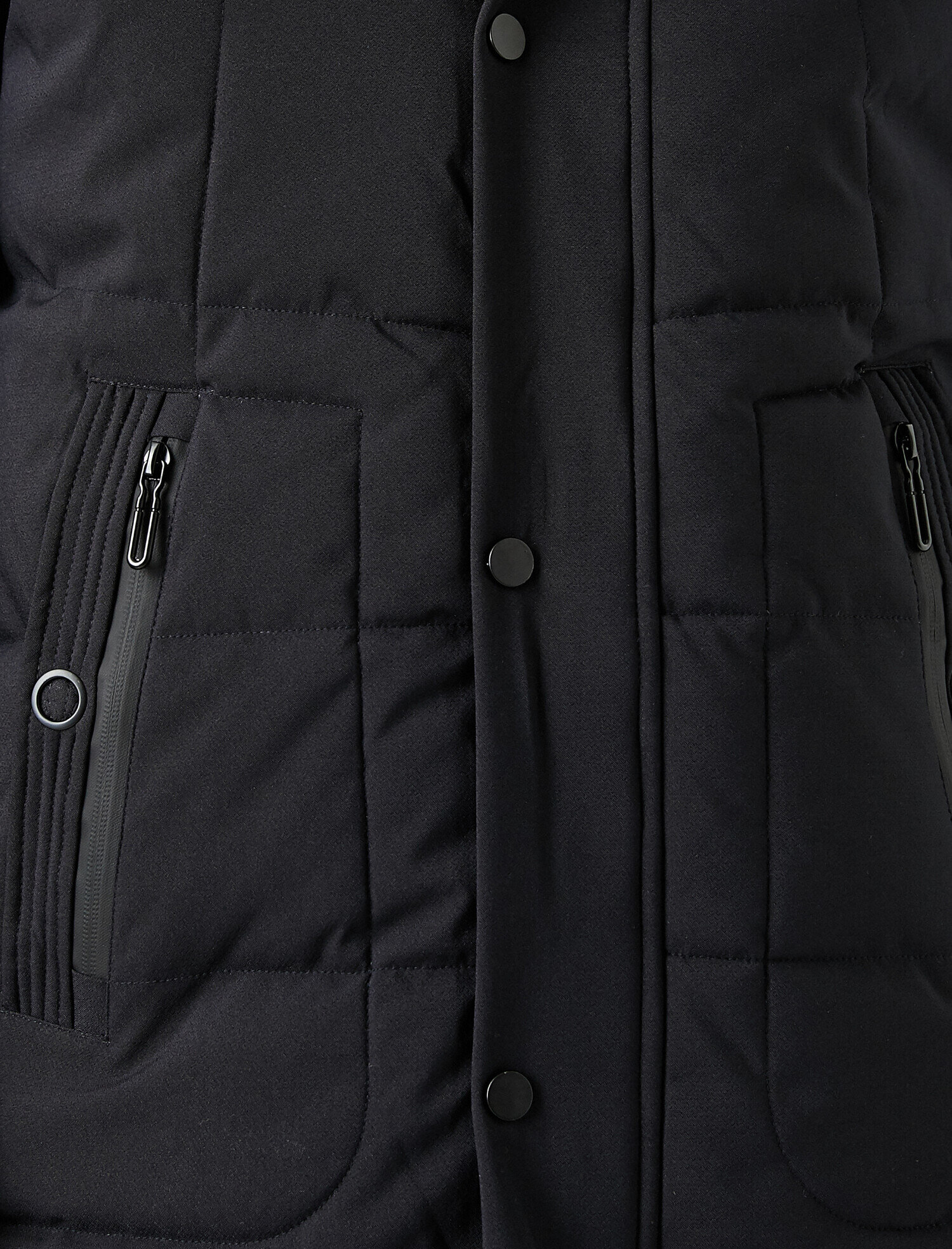   Kapüşonlu Cepli Puffer Kaban