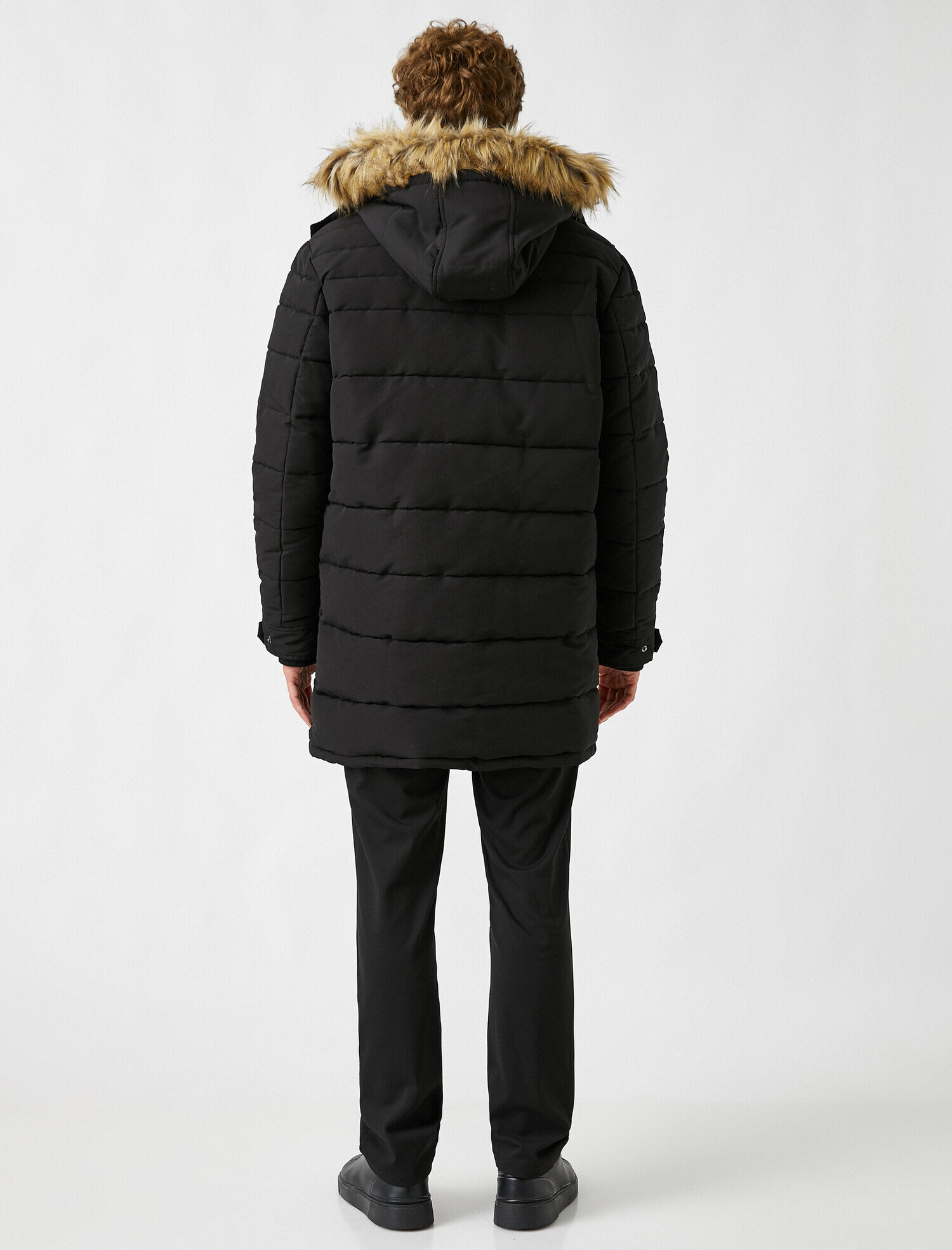   Suni Kürk Kapüşonlu Kışlık Parka