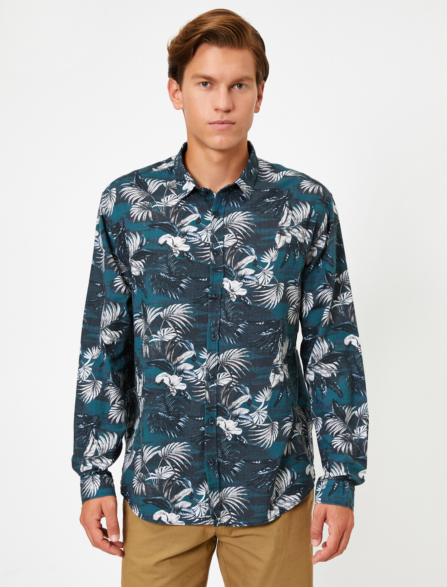   Pamuklu Baskılı Gömlek