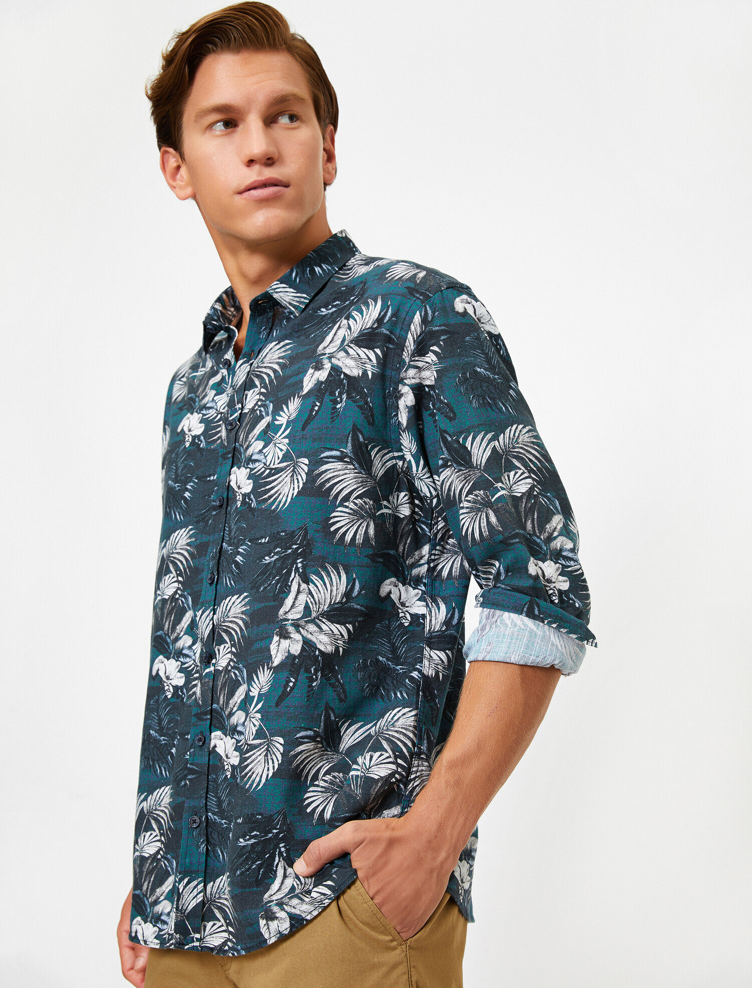   Pamuklu Baskılı Gömlek