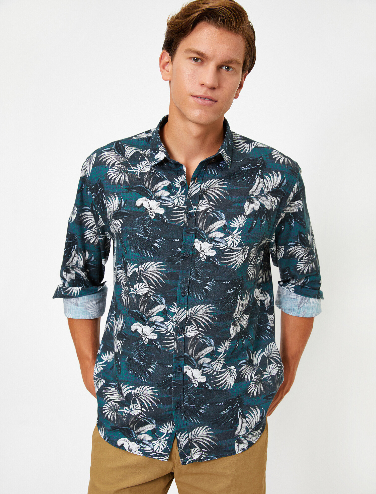   Pamuklu Baskılı Gömlek