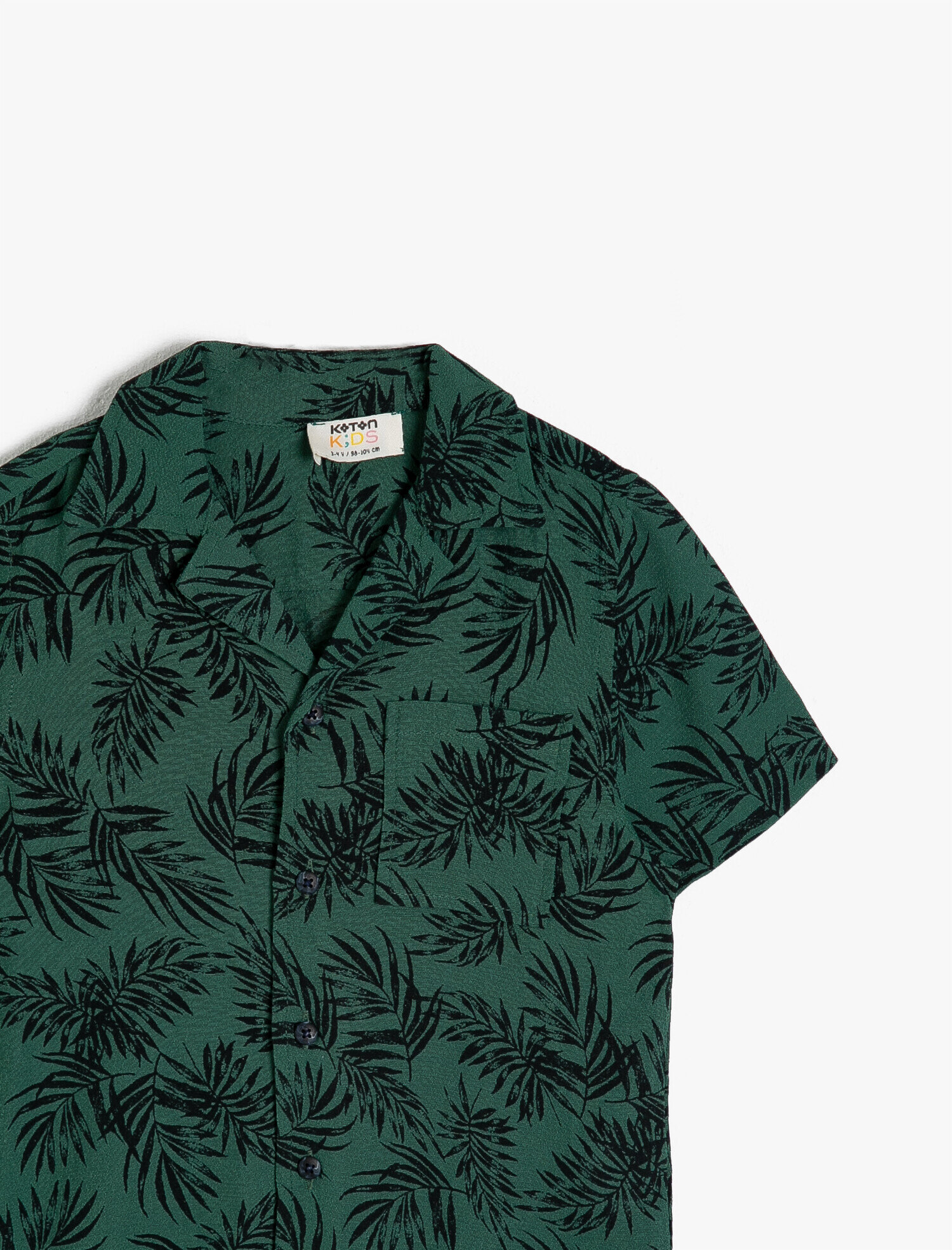  Erkek Çocuk Cep Detaylı Desenli Klasik Yaka Gömlek