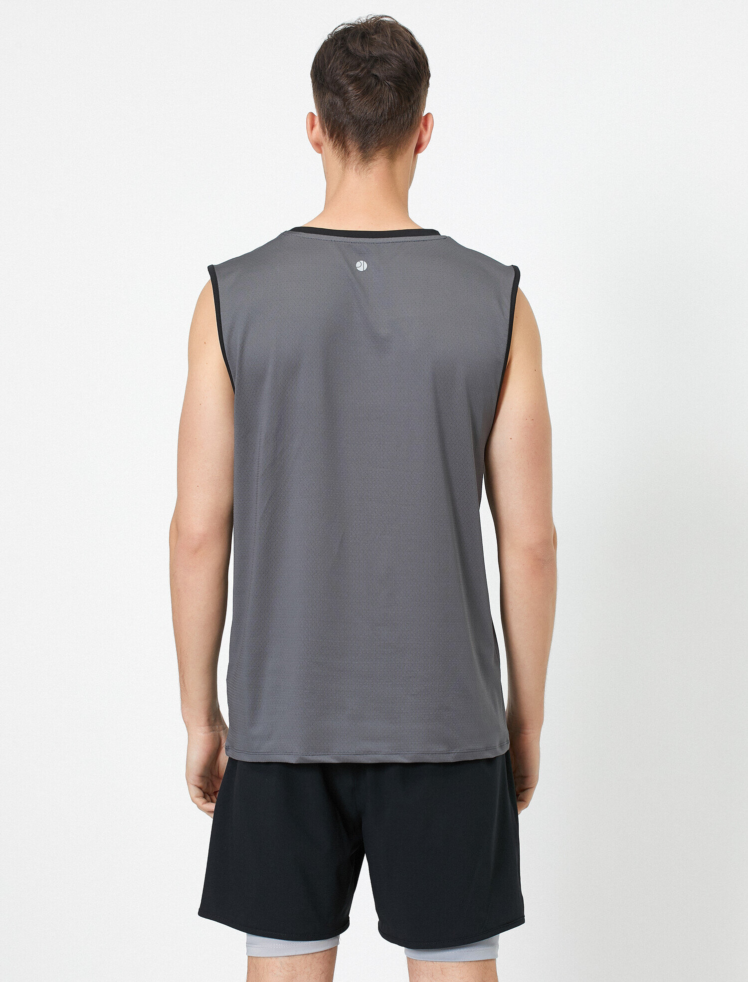   Bisiklet Yaka Kolsuz Yazılı Baskılı Atlet