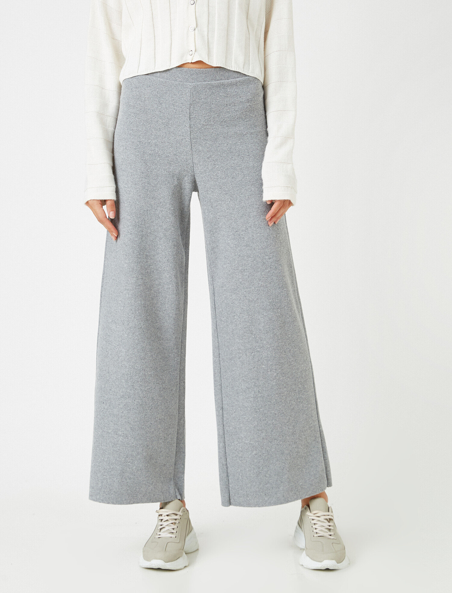   Pamuklu Geniş Paça Pantolon