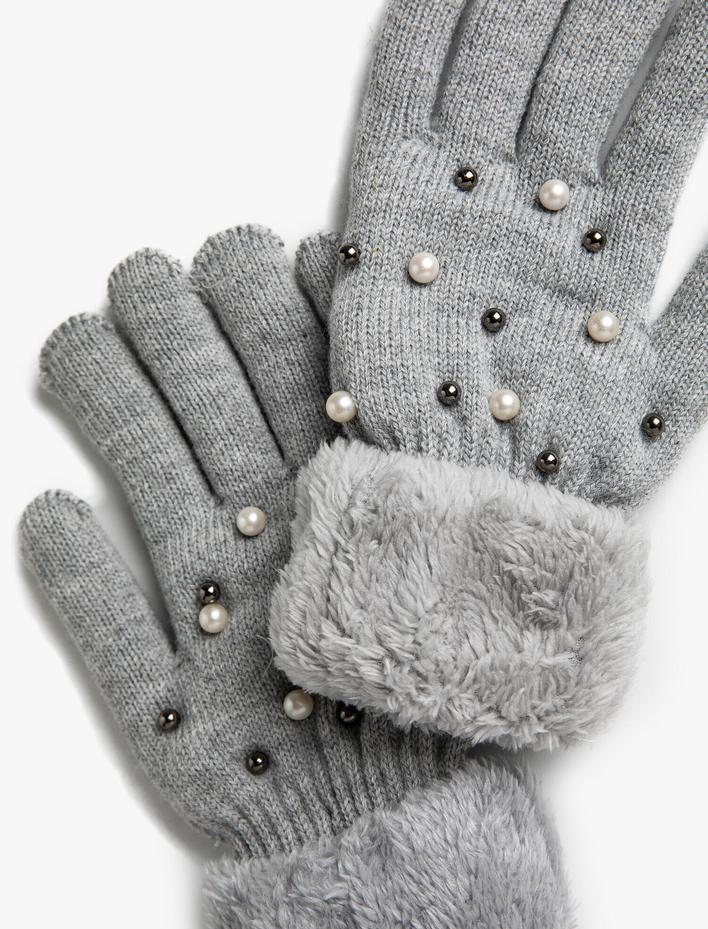 Kadın İnci Detaylı Eldiven