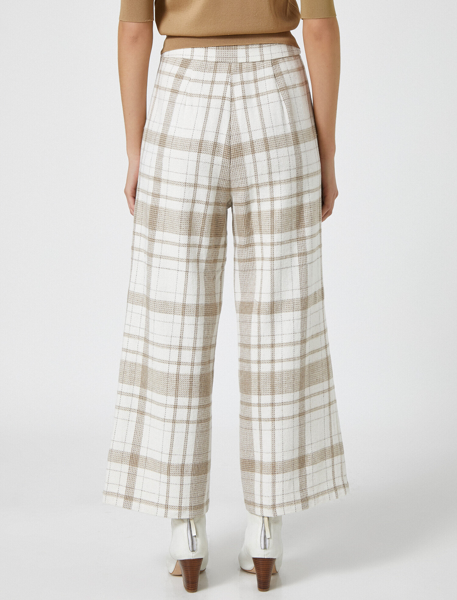   Geniş Paça Ekose Pantolon