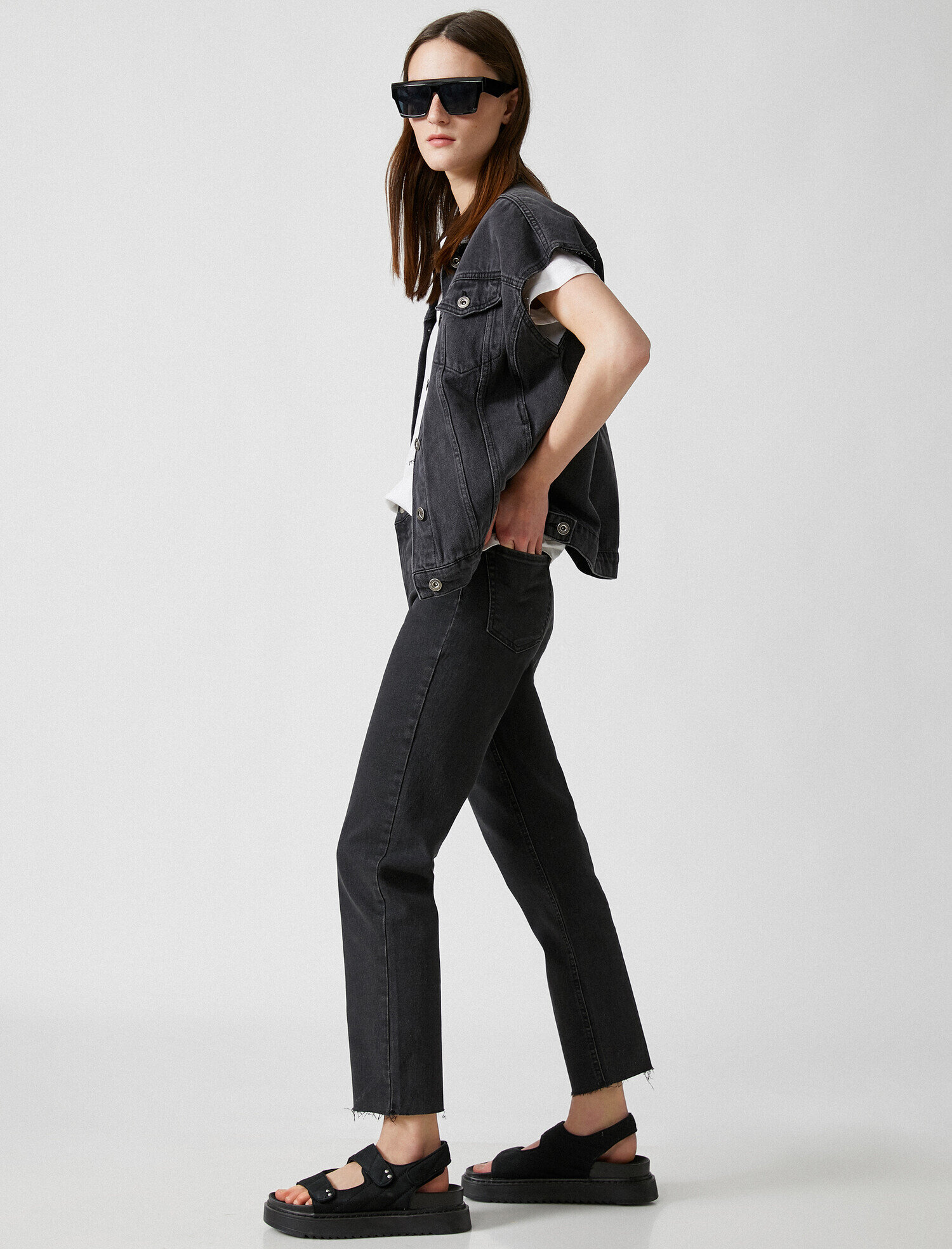   Eve Slim Jean - Yüksek Bel Normal Kesim Hafif Düz Paça Pantolon
