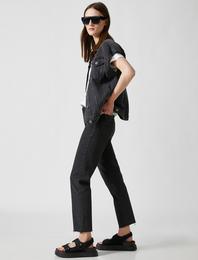 Eve Slim Jean - Yüksek Bel Normal Kesim Hafif Düz Paça Pantolon