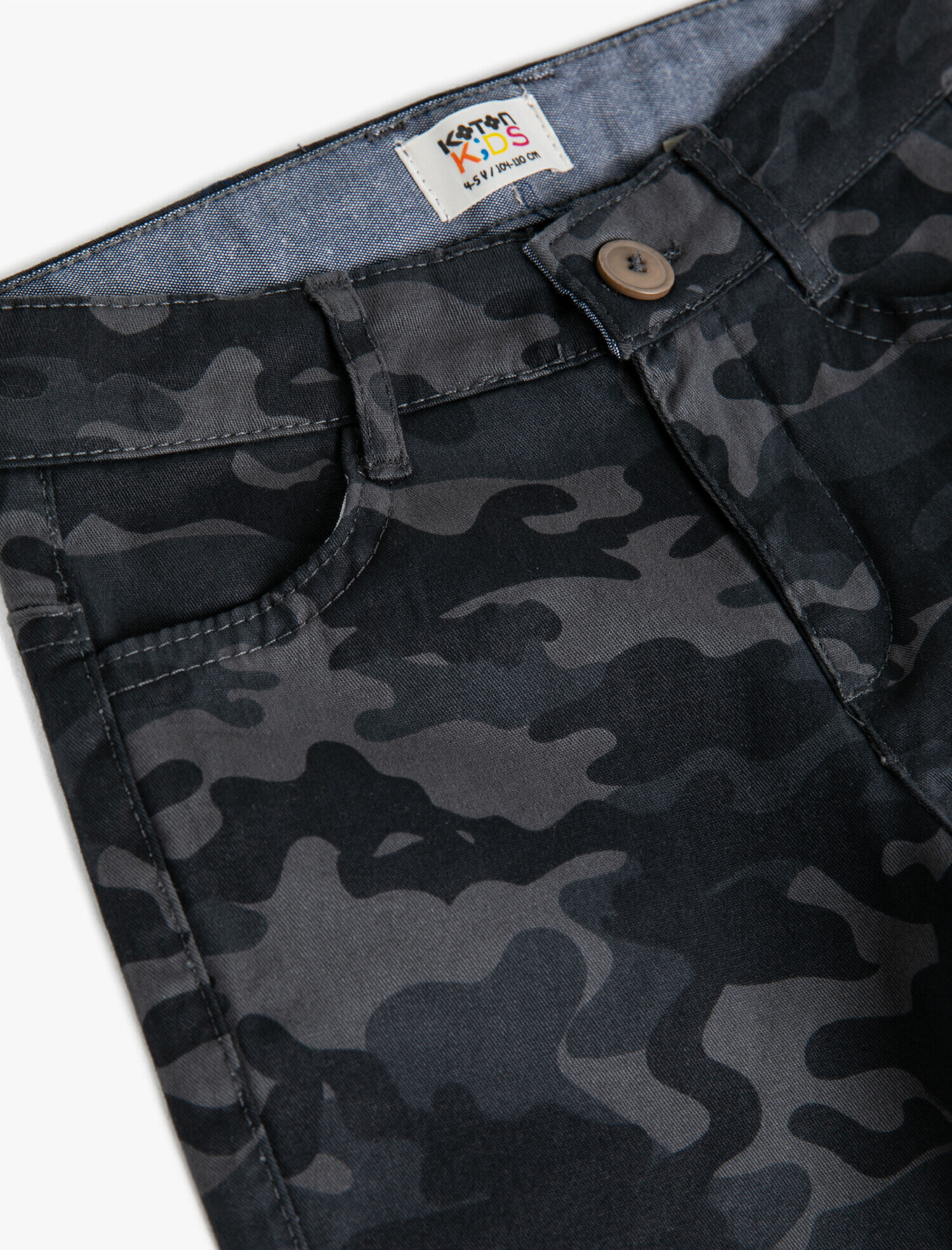  Erkek Çocuk Kamuflaj Desenli Şort Pamuklu