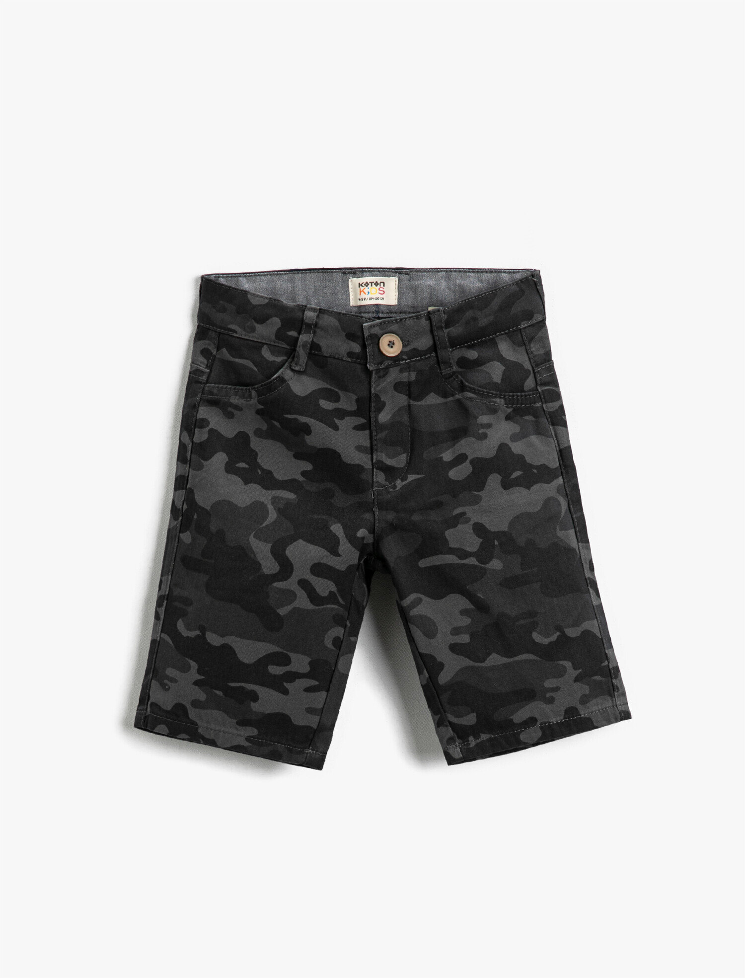  Erkek Çocuk Kamuflaj Desenli Şort Pamuklu