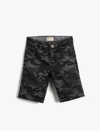 Kamuflaj Desenli Şort Pamuklu