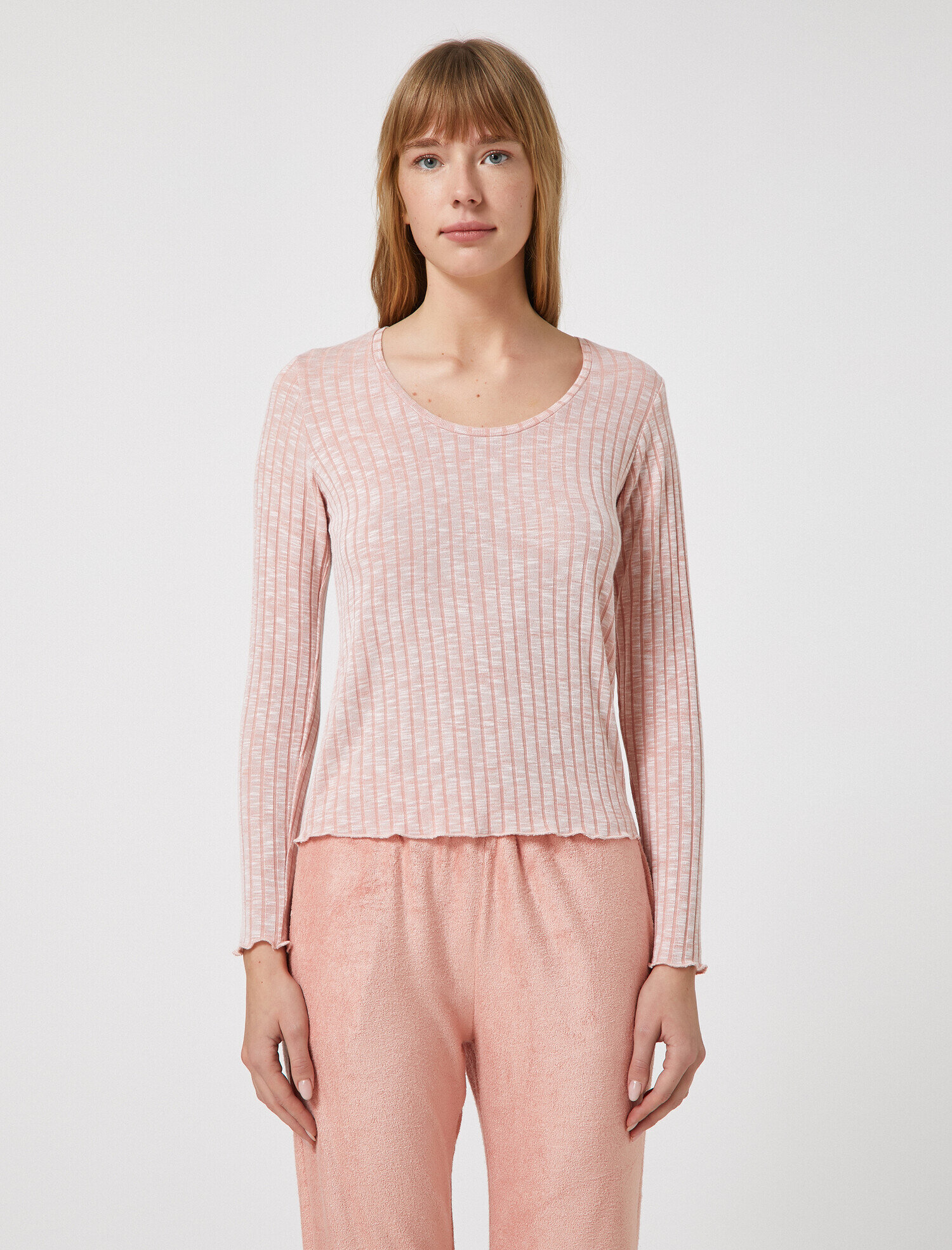   Uzun Kollu Triko Pijama Üstü