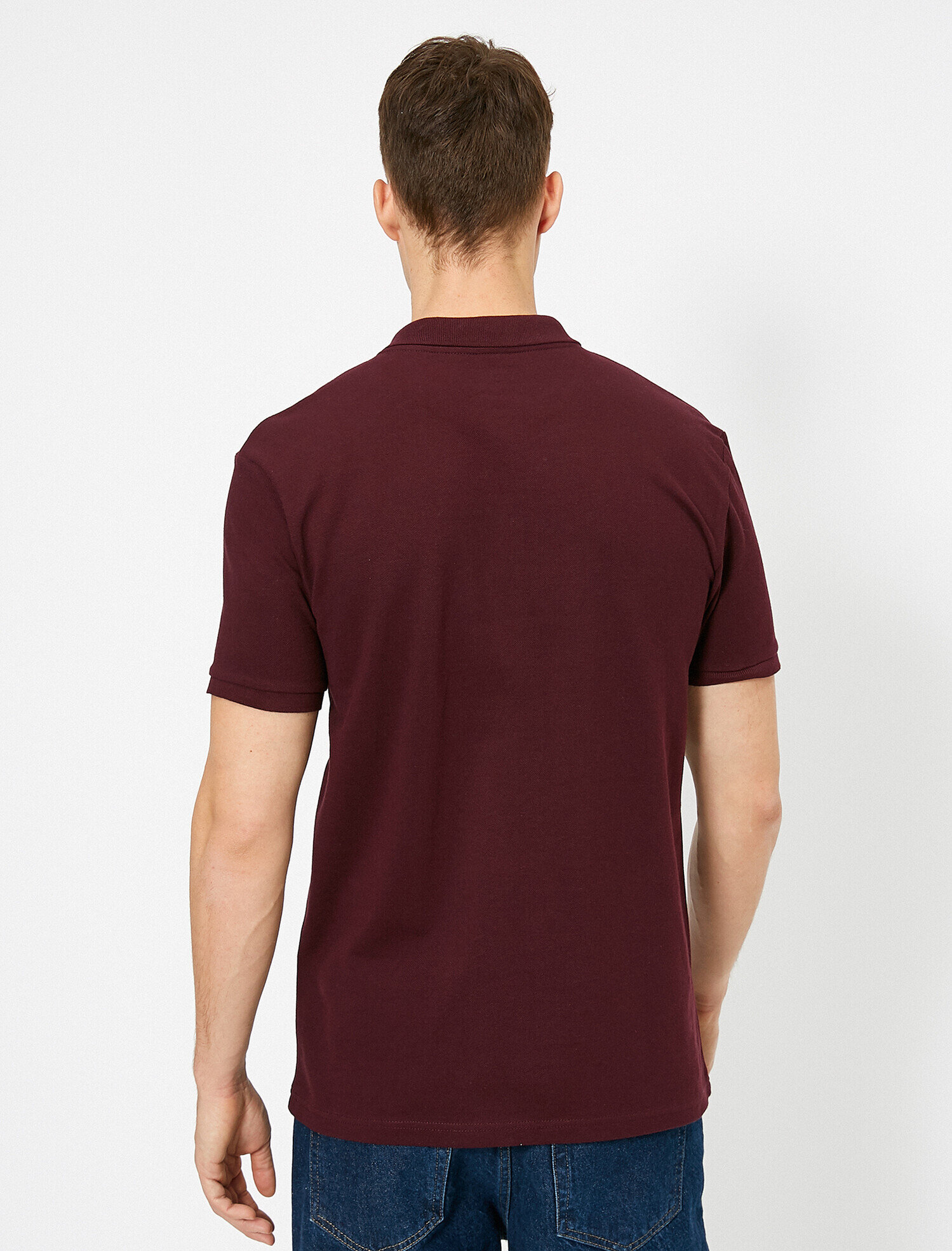   Polo Yaka Kısa Kollu Slim Fit Basic Tişört