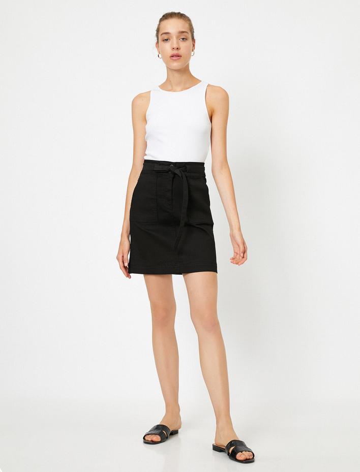  Cep Detaylı Etek