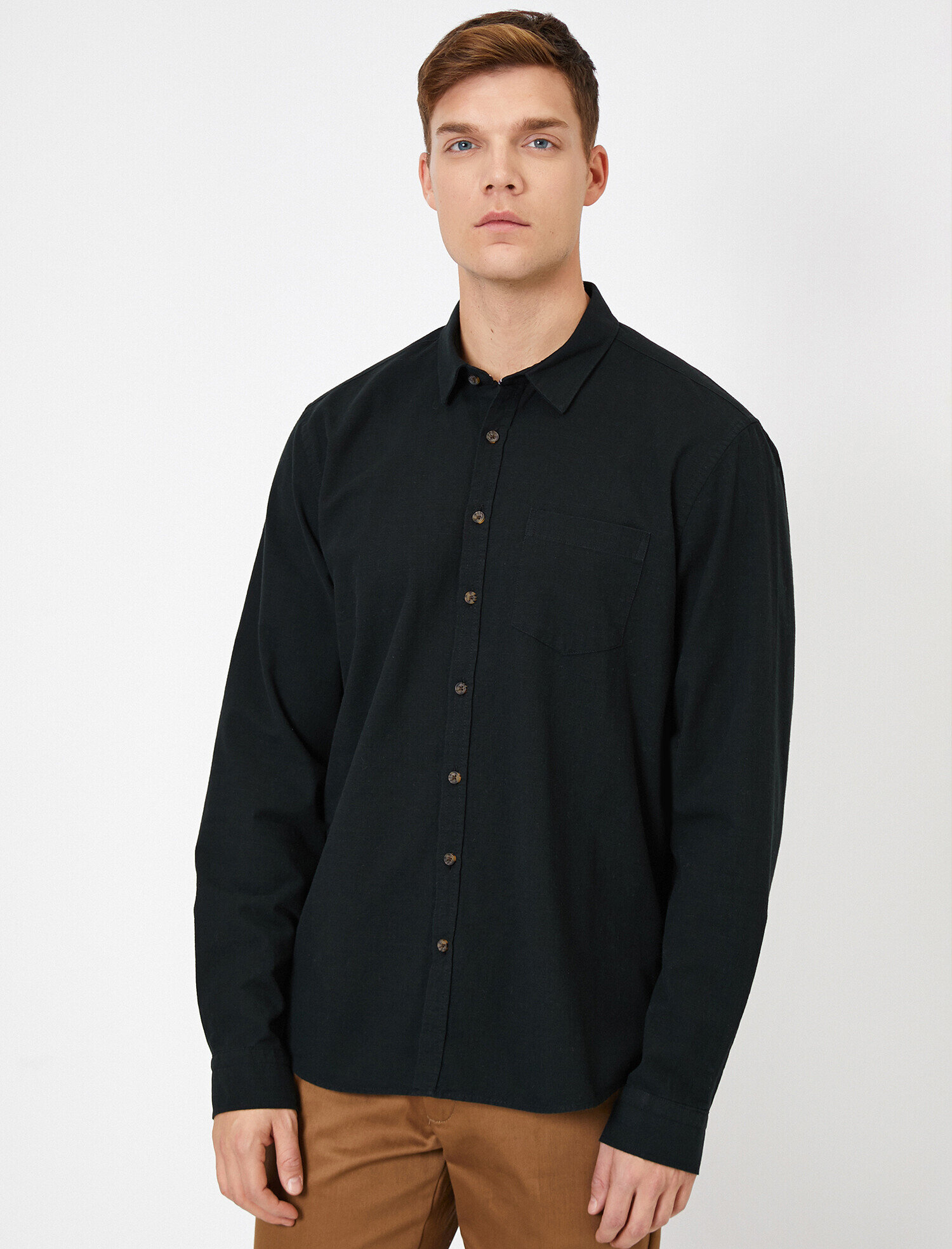   Tek Cepli Uzun Kollu Slim Fit Casual Gömlek