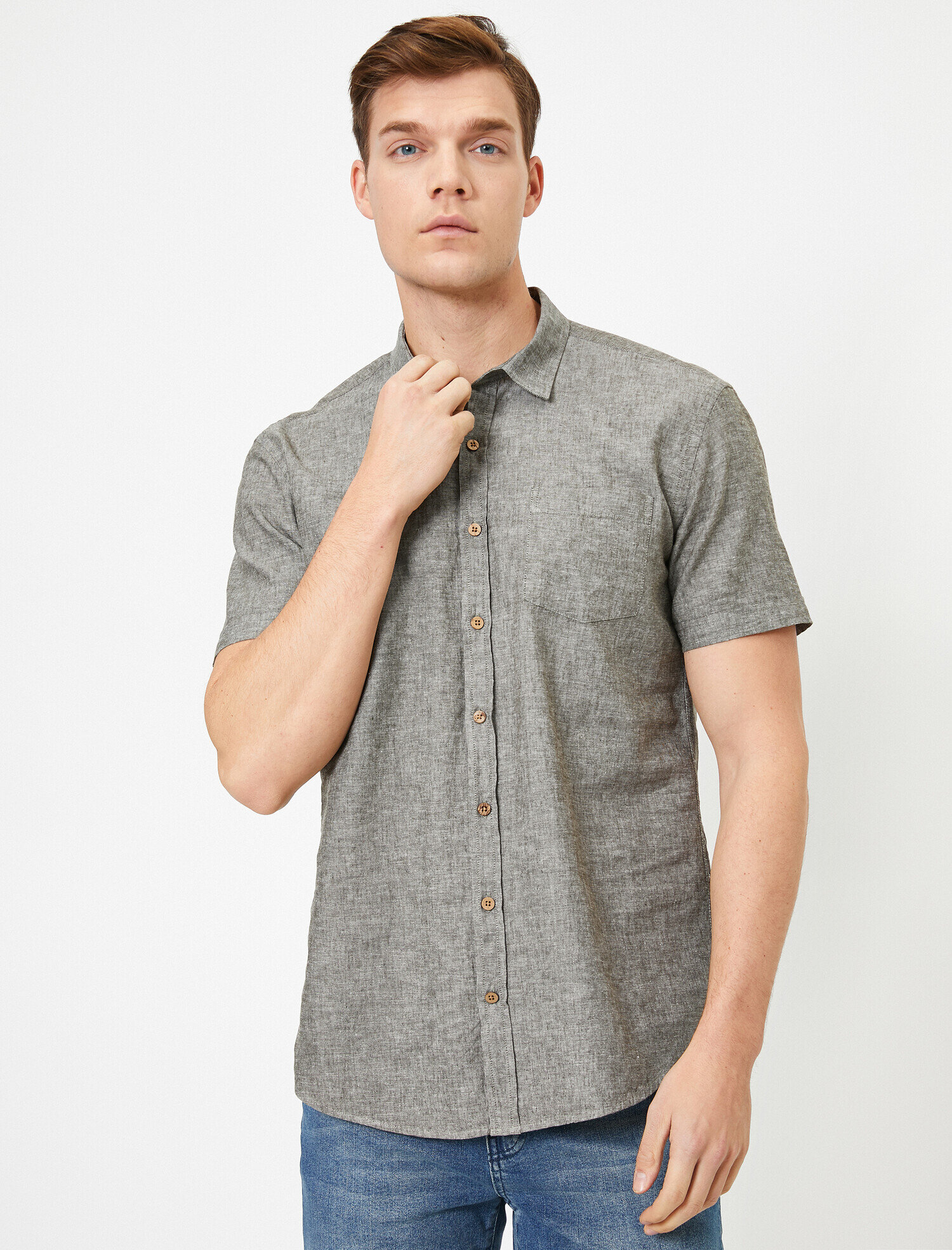   Cep Detaylı Gömlek