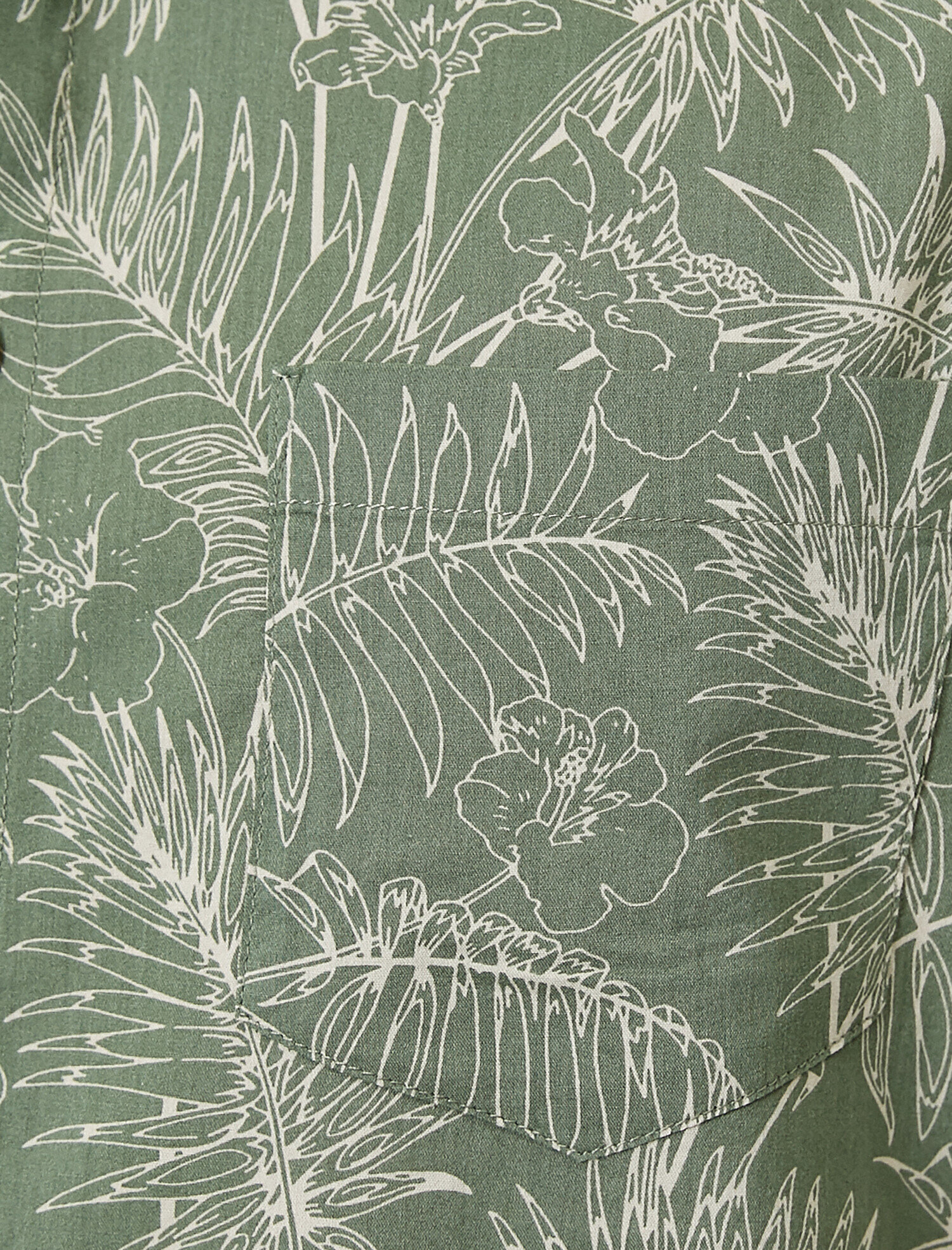   Çiçek Desenli Normal Yaka Regular Fit Kısa Kollu Gömlek