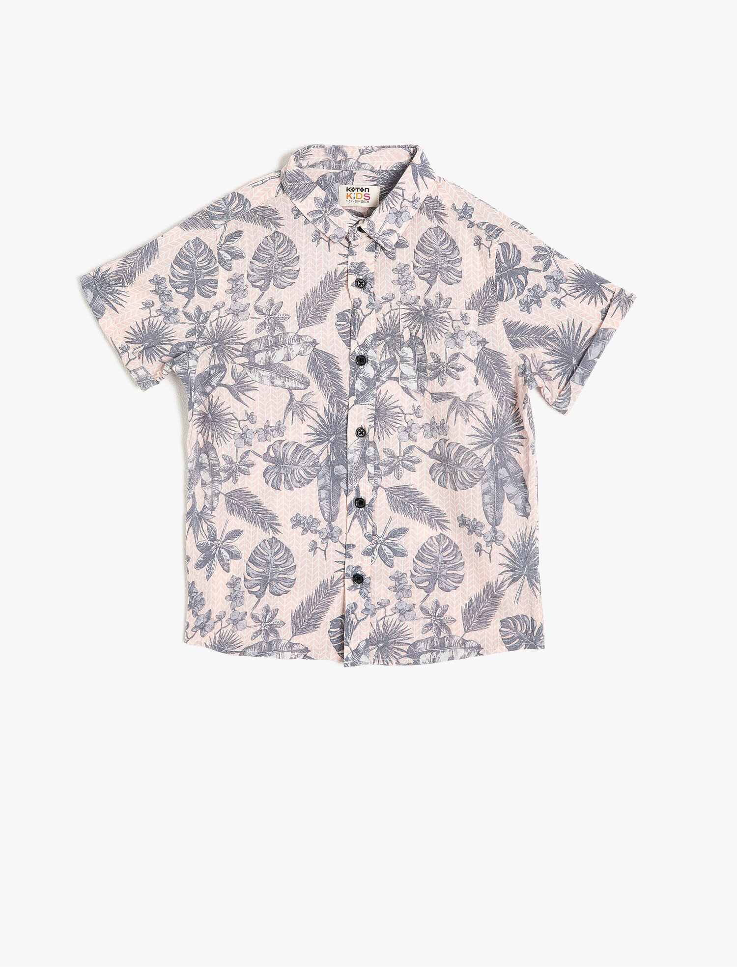  Erkek Çocuk Desenli Gömlek Kısa Kollu