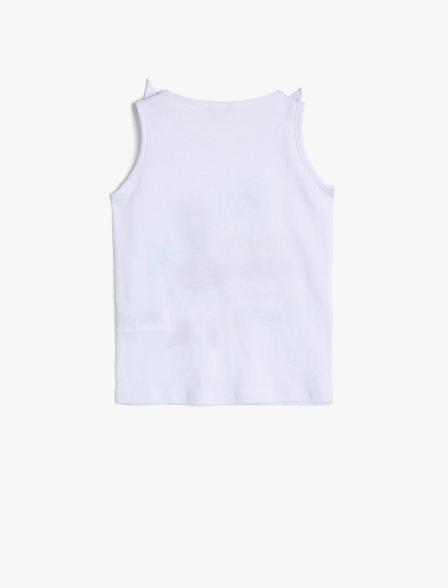  Kız Çocuk Pamuklu Yumuşak Kumaştan Simli Baskılı Kalın Askılı Atlet