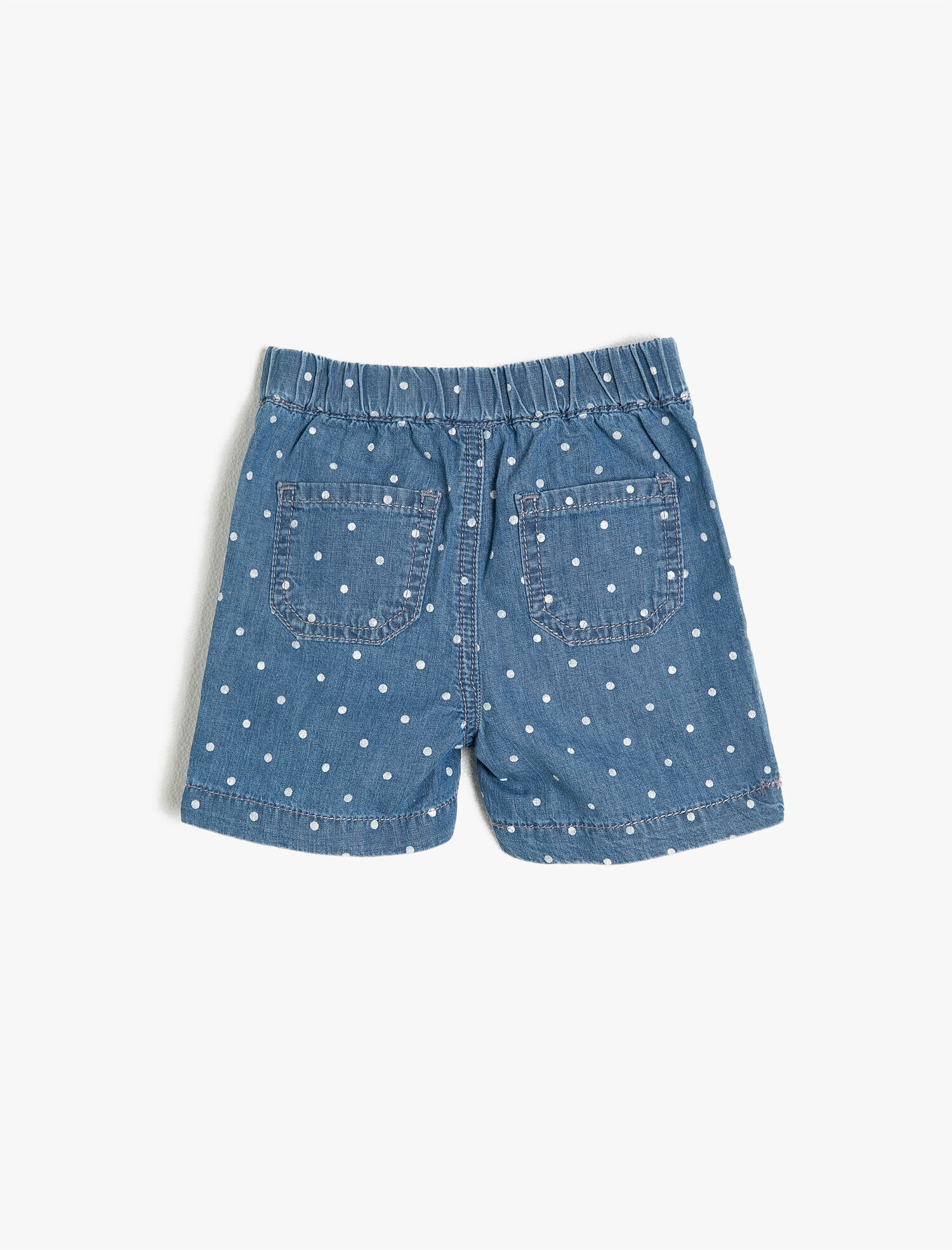  Kız Bebek Puantiyeli Jean Şort