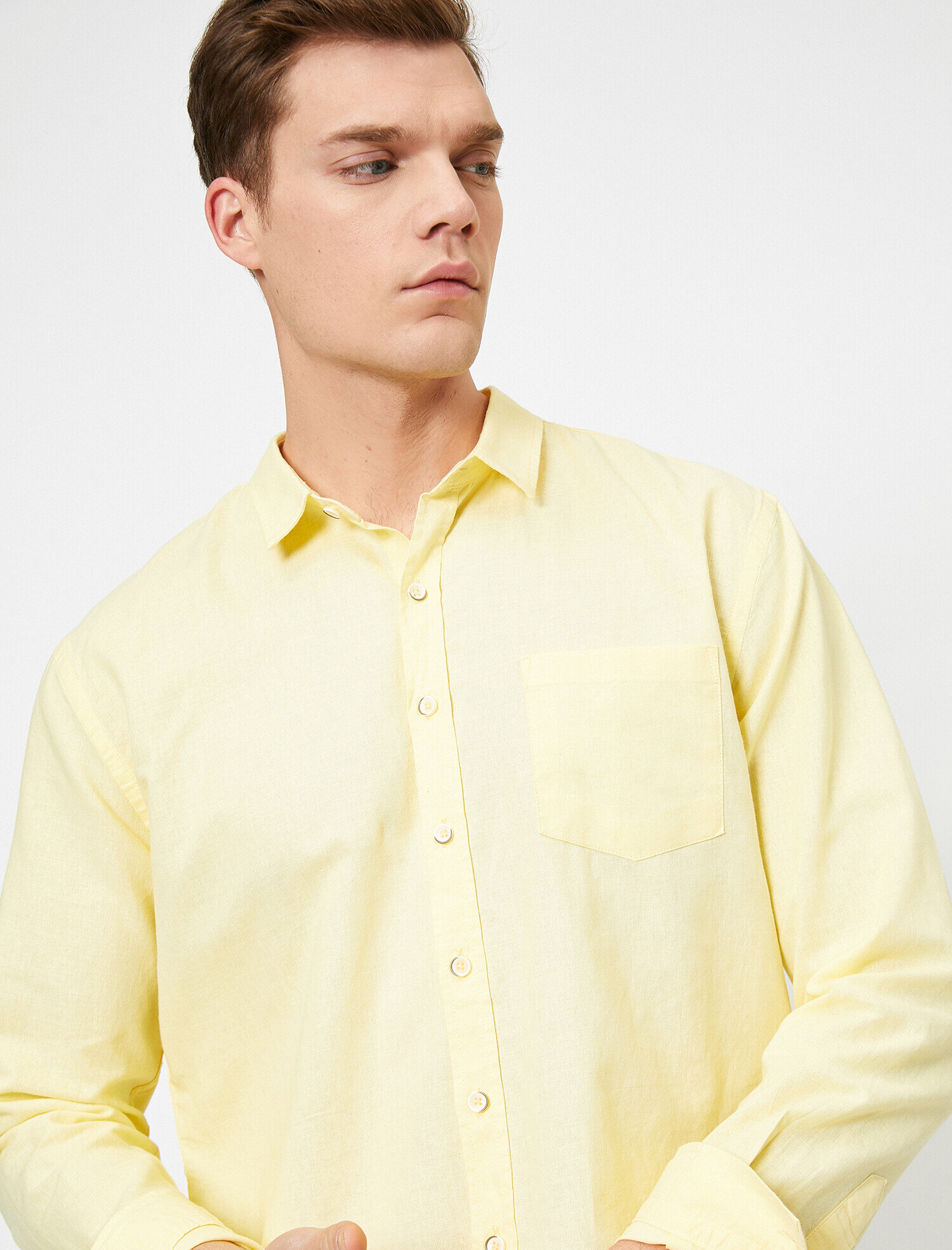 Uzun Kollu Tek Cepli Regular Fit Gömlek