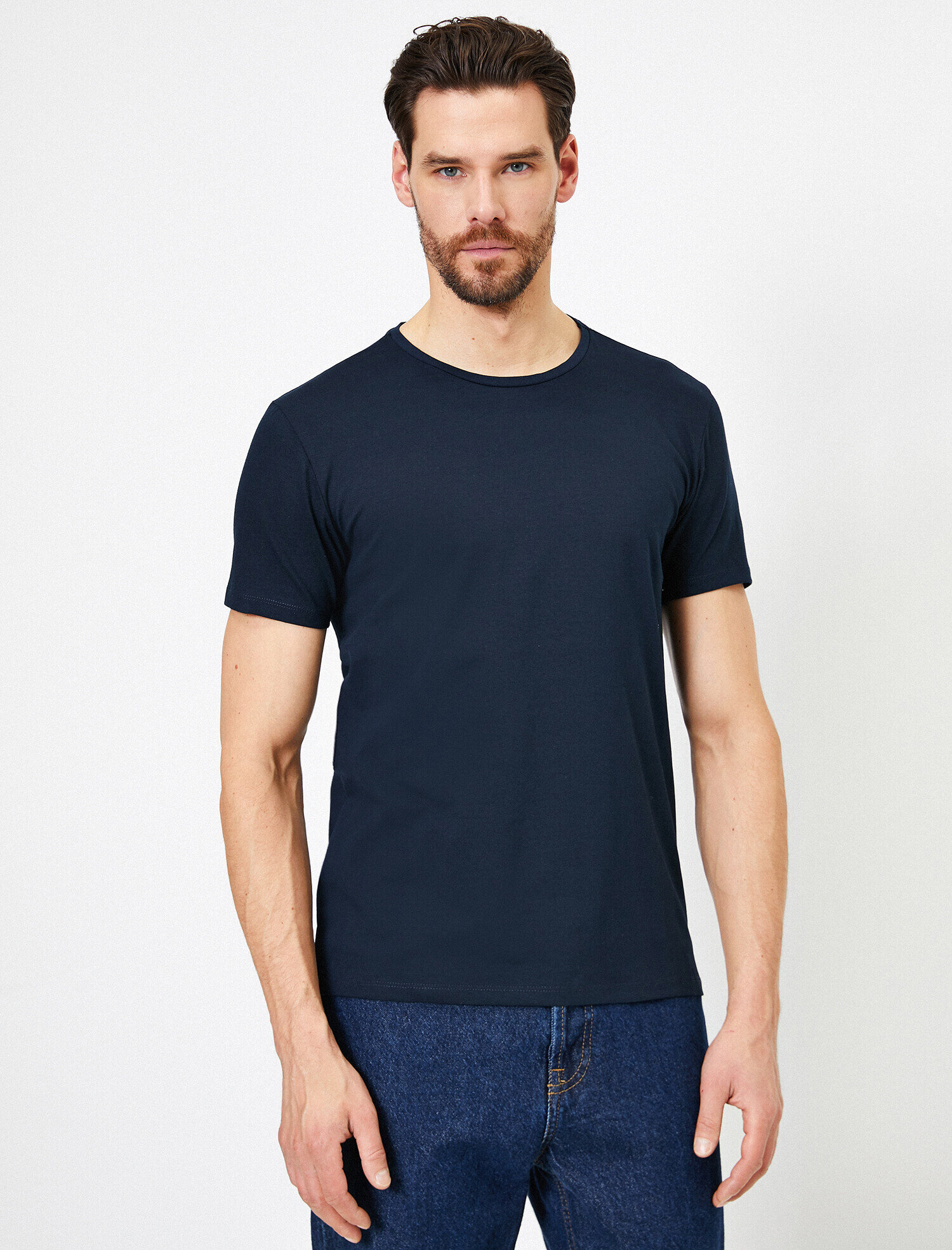   Bisiklet Yaka Dar Kesim Tişört