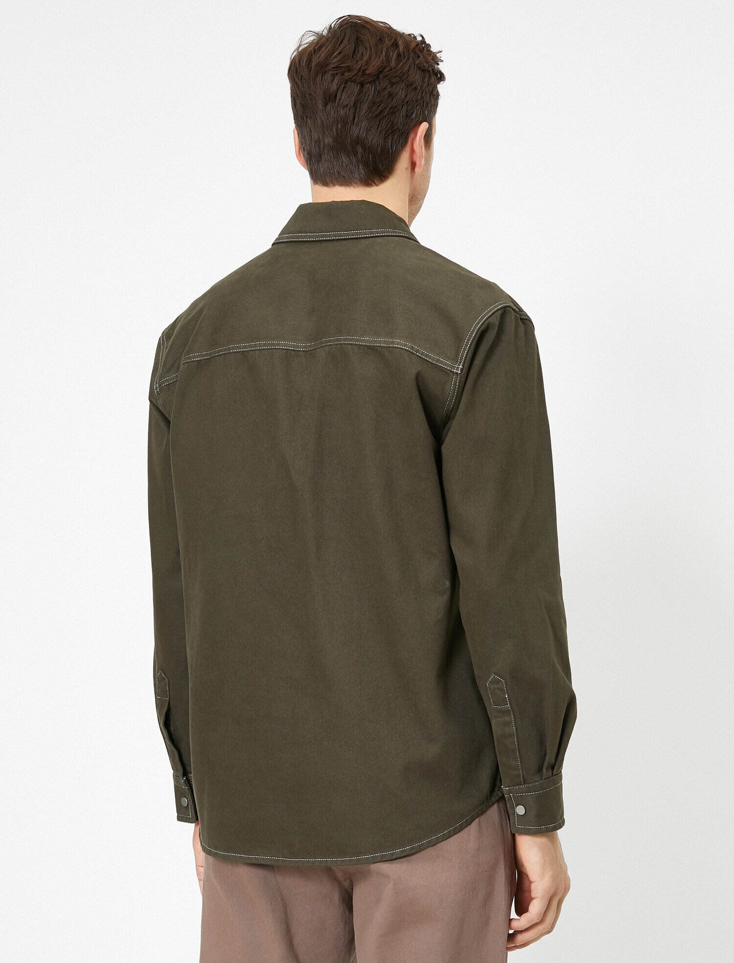   Çift Cepli Regular Fit Gabardin Gömlek