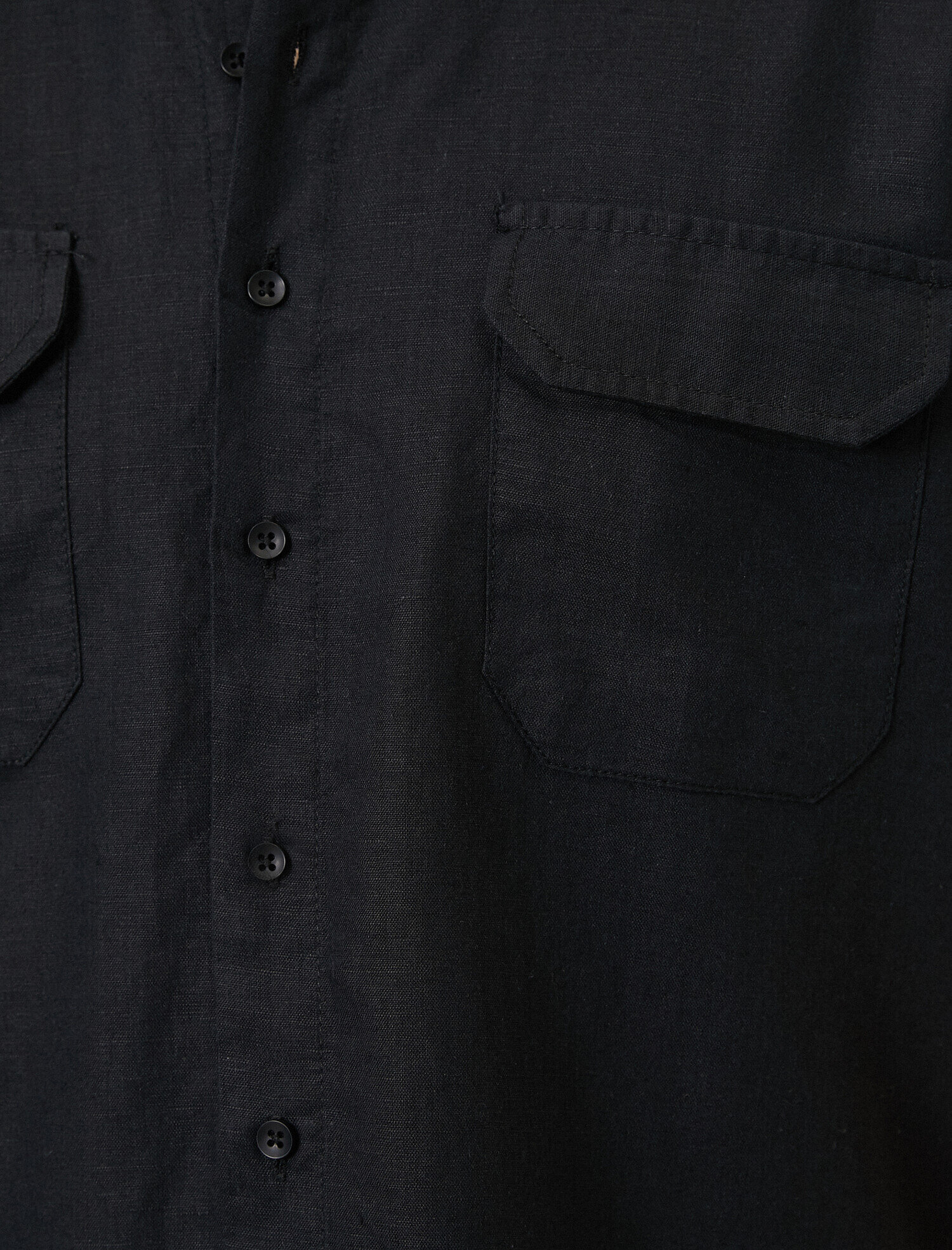   Cep Detaylı Kısa Kollu Gömlek