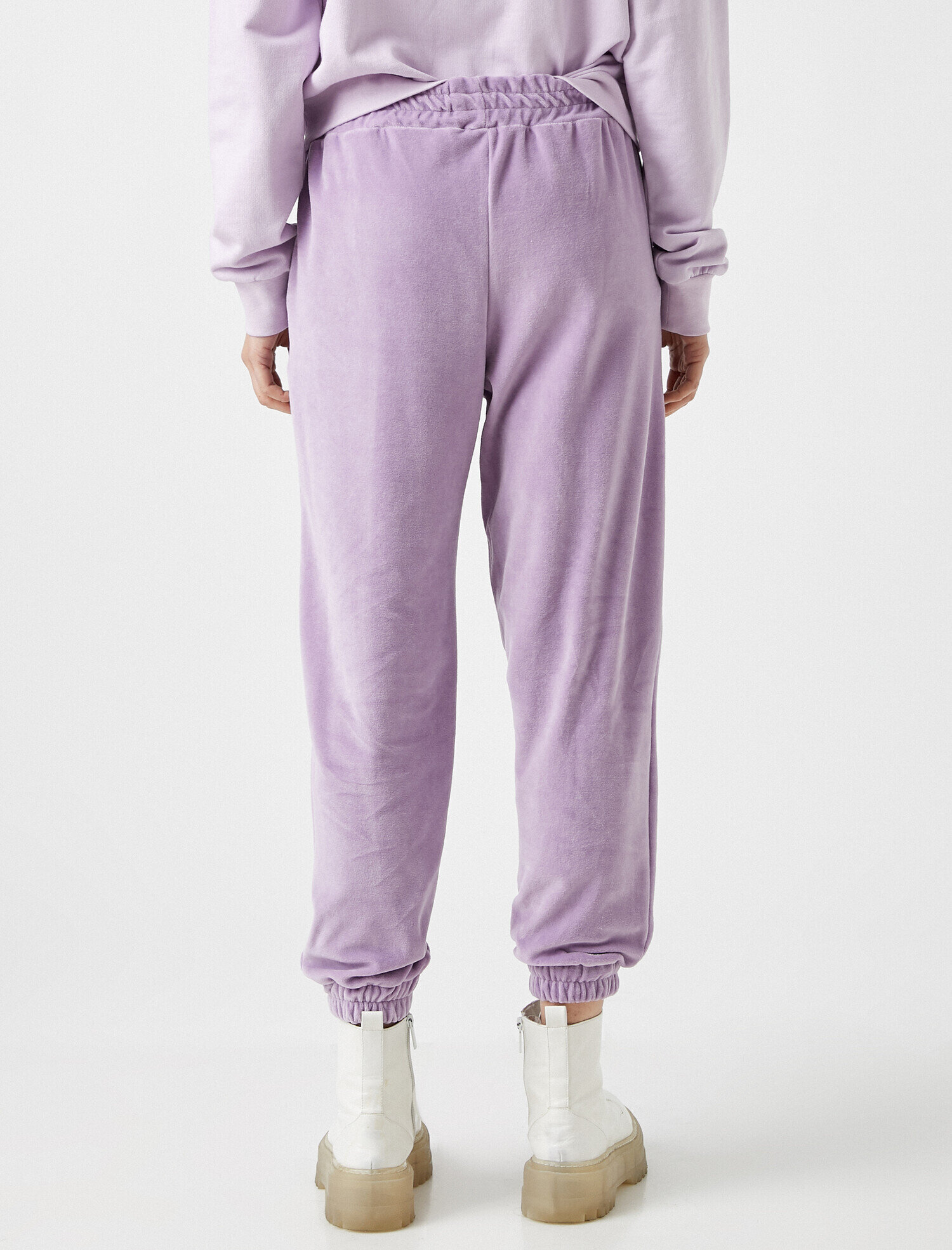   Pamuklu Yazı İşlemeli Cepli Jogger Eşofman Altı