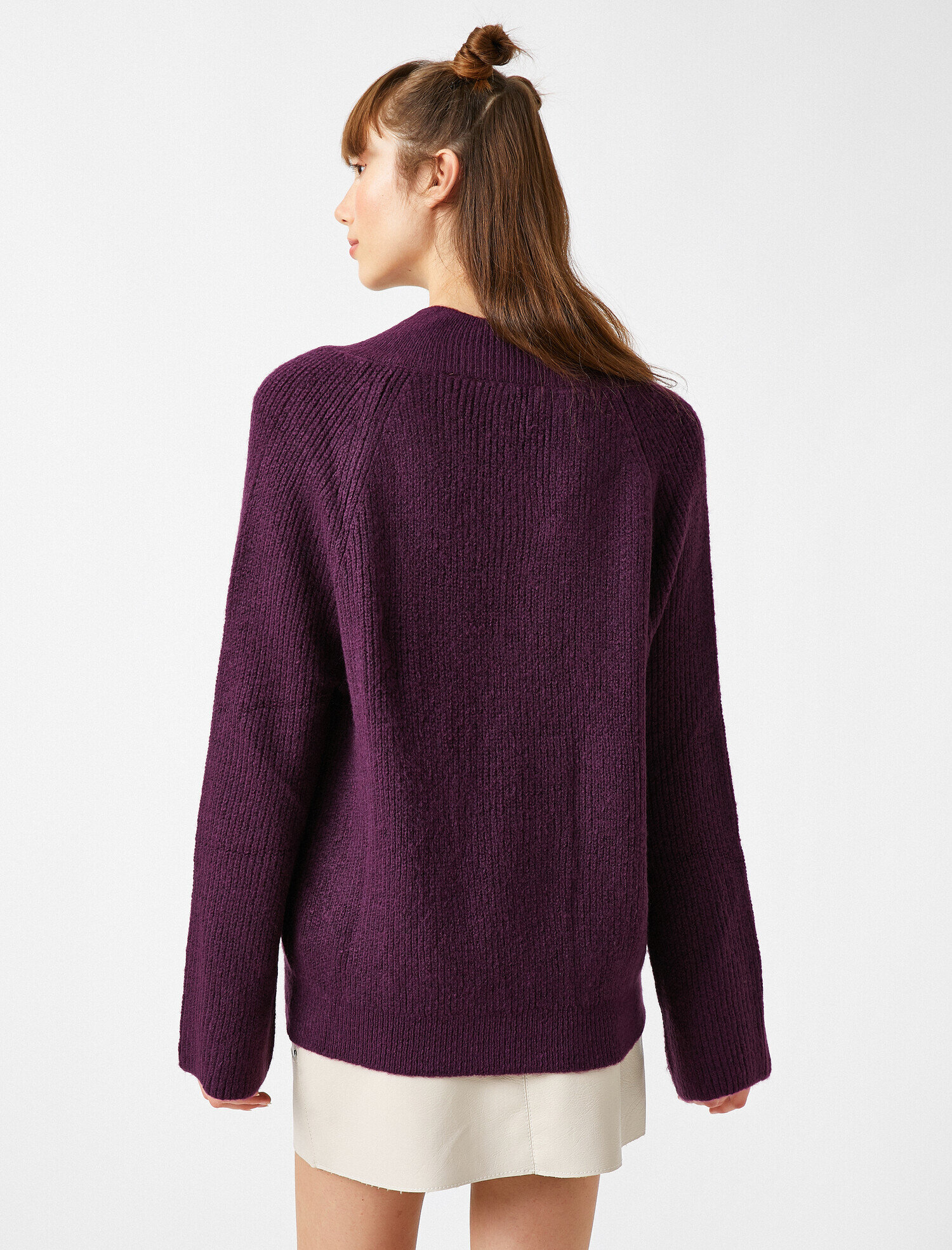   V Yaka Uzun Kollu Triko Kazak