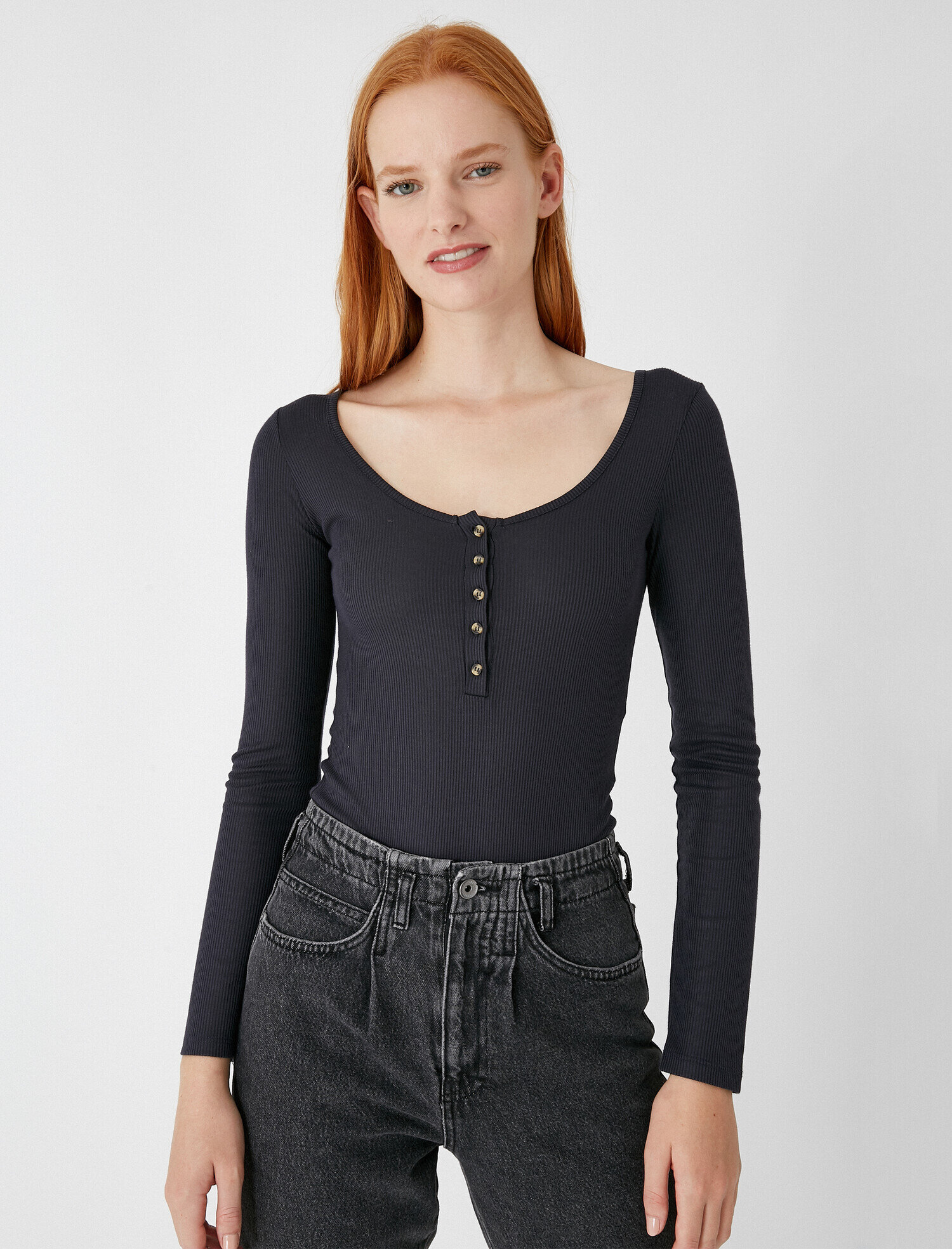   Uzun Kollu Badi Çıtçıtlı Önü Düğmeli