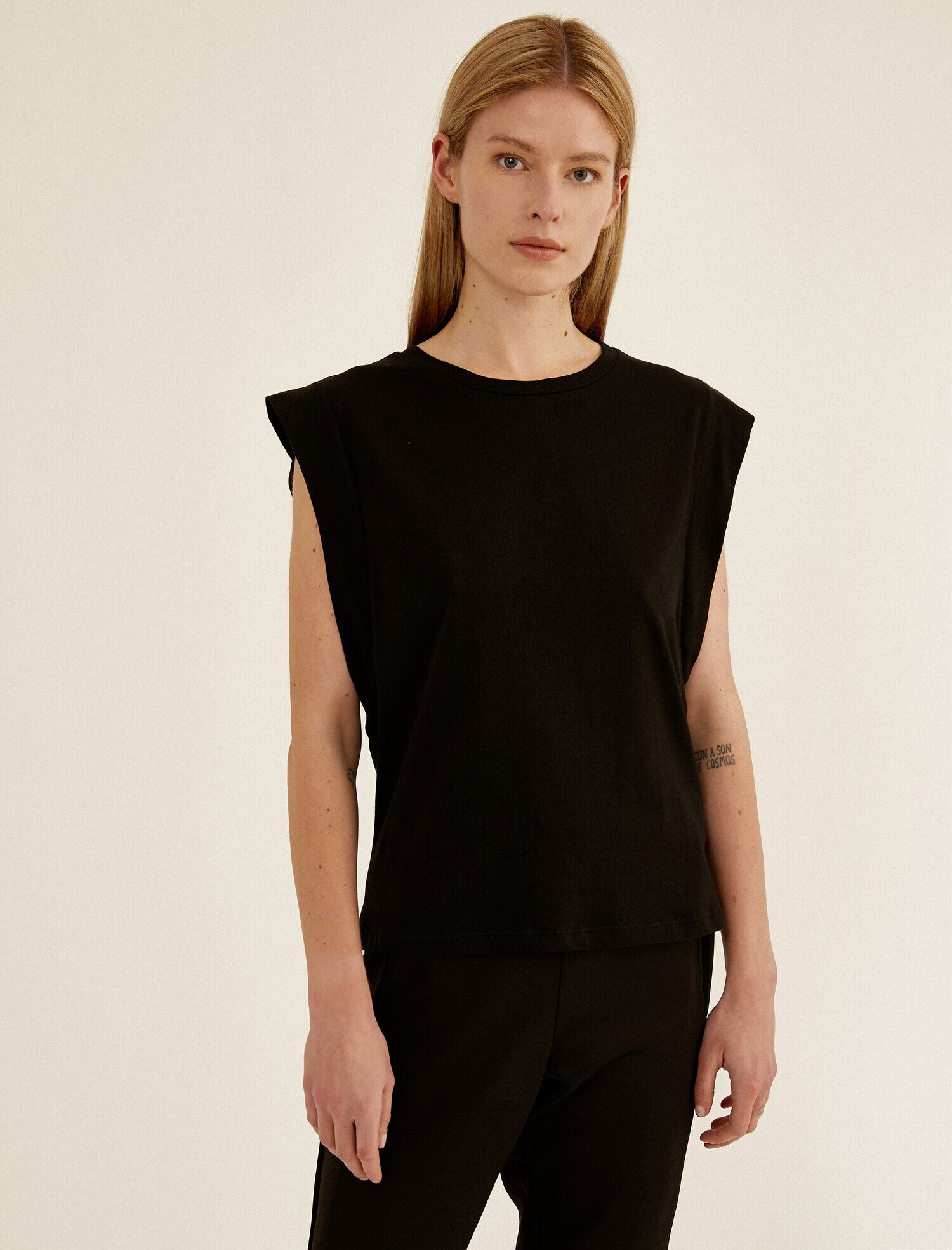   Vatkalı Bisiklet Yaka Tişört Oversize