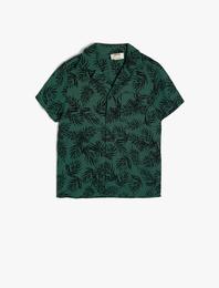 Cep Detaylı Desenli Klasik Yaka Gömlek