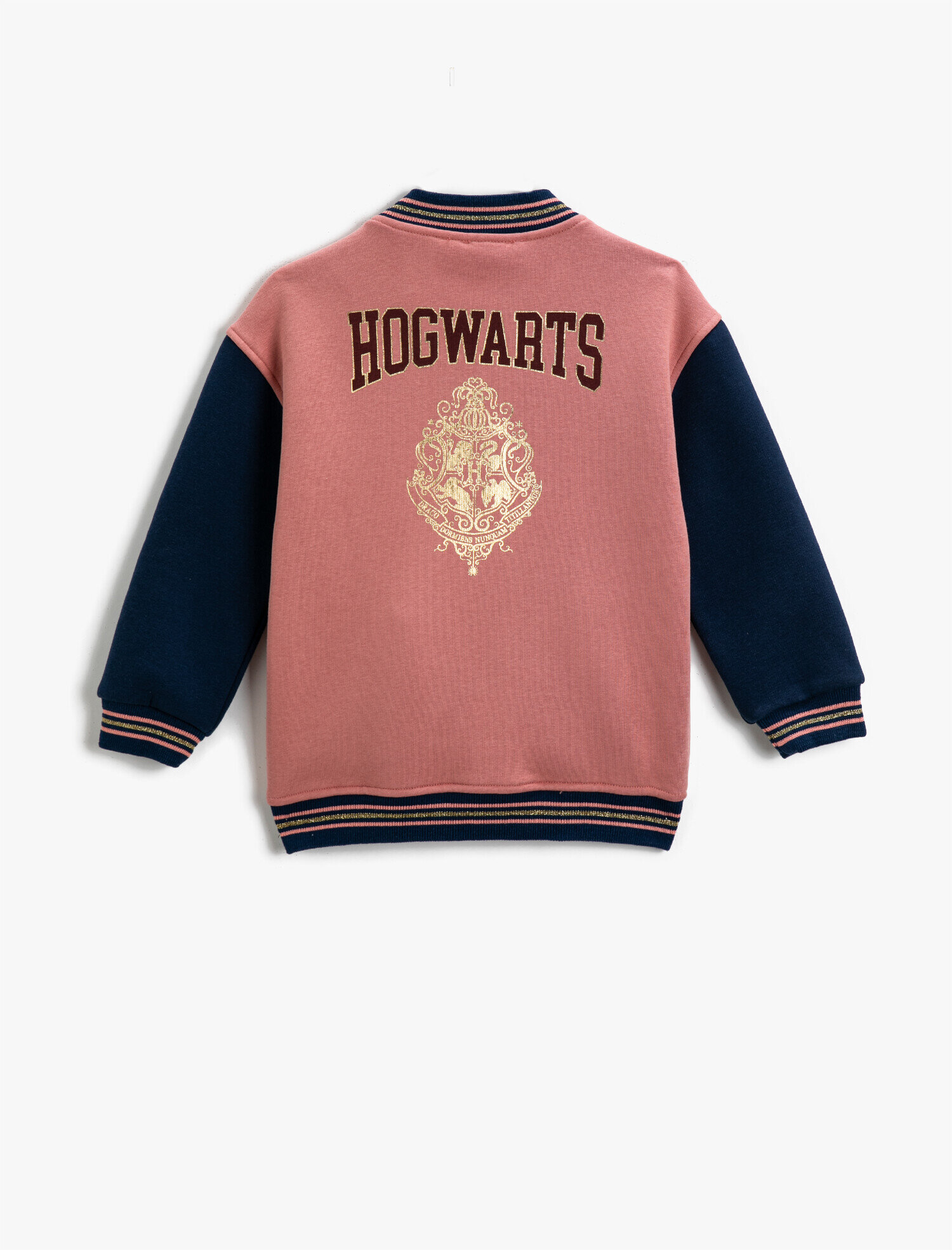 Kız Çocuk Hogwarts Lisanslı Kolej Sweat Hırka İşlemeli Cepli Pamuklu