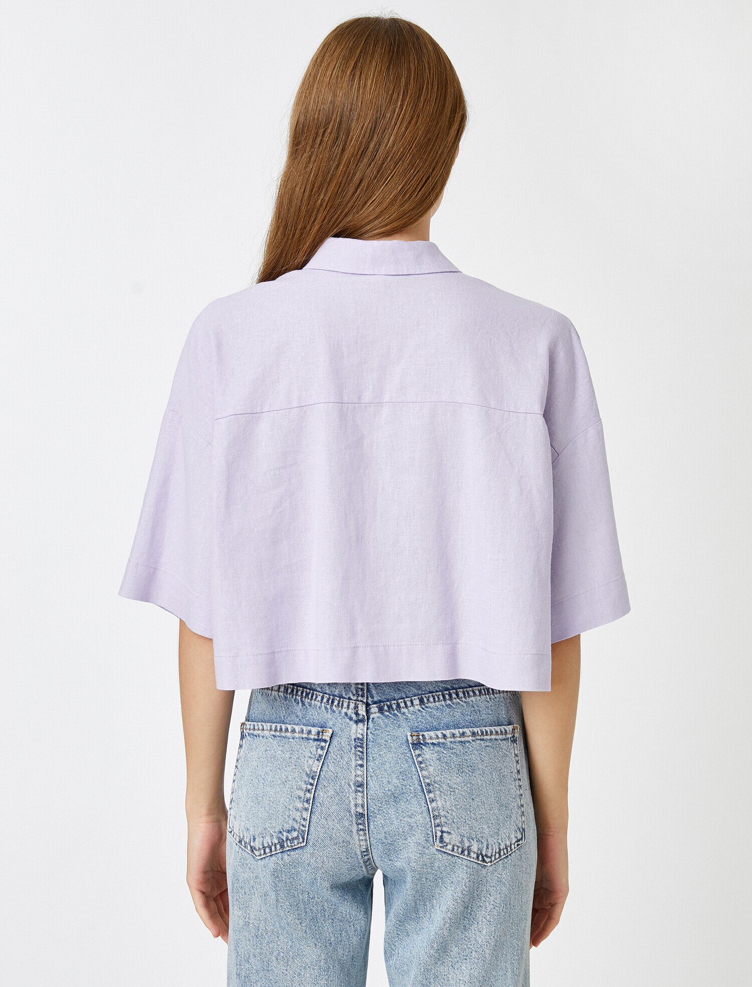   Keten Gömlek Kısa Kollu