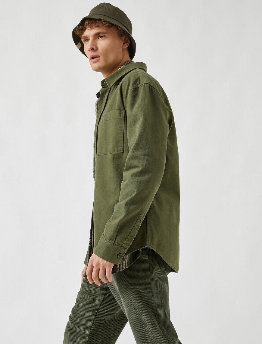   Gabardin Baskılı Gömlek